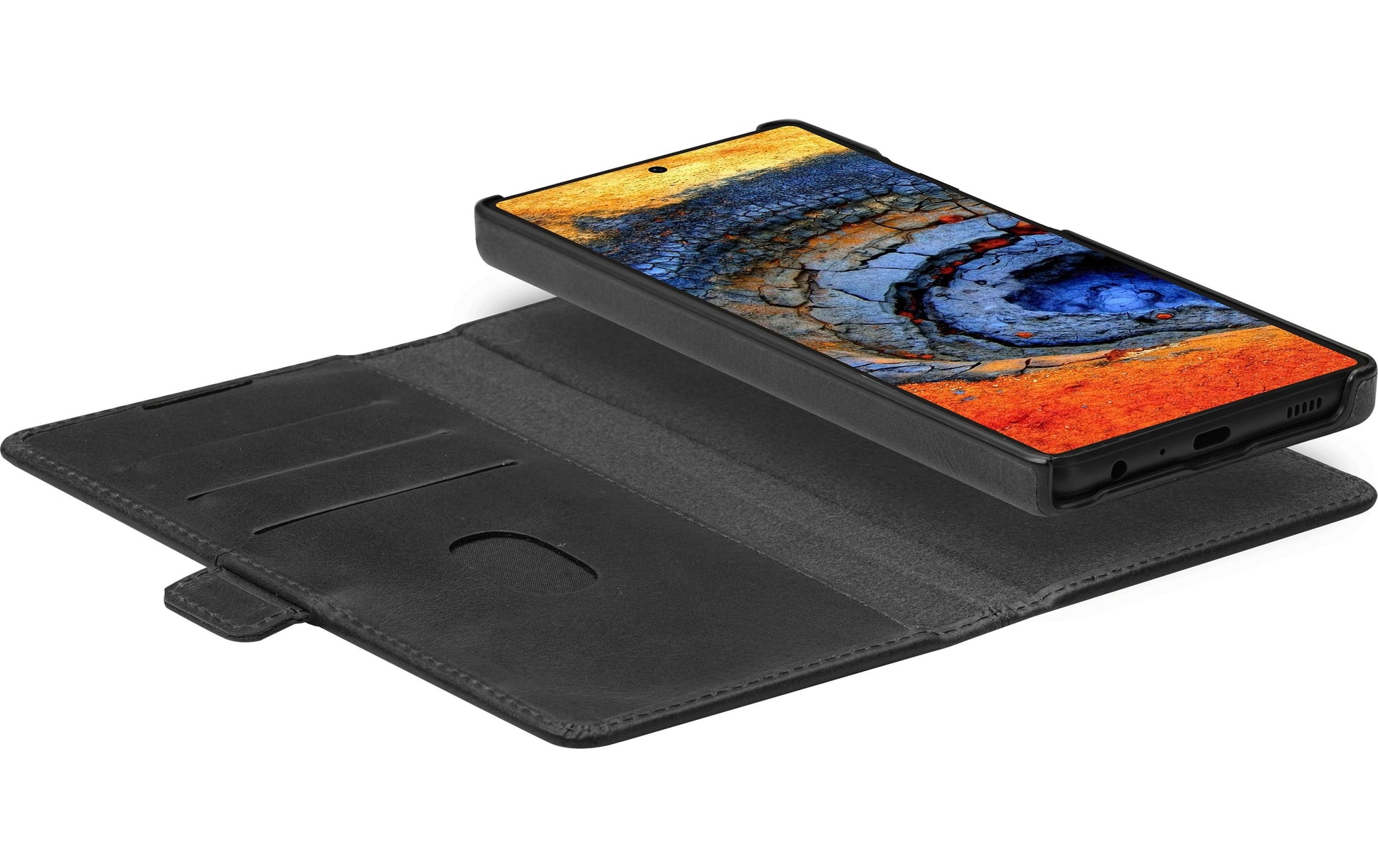 dbramante1928 Lynge Folio – für Samsung Galaxy S25 Ultra, Leder, Schwarz, mit Kartenfach