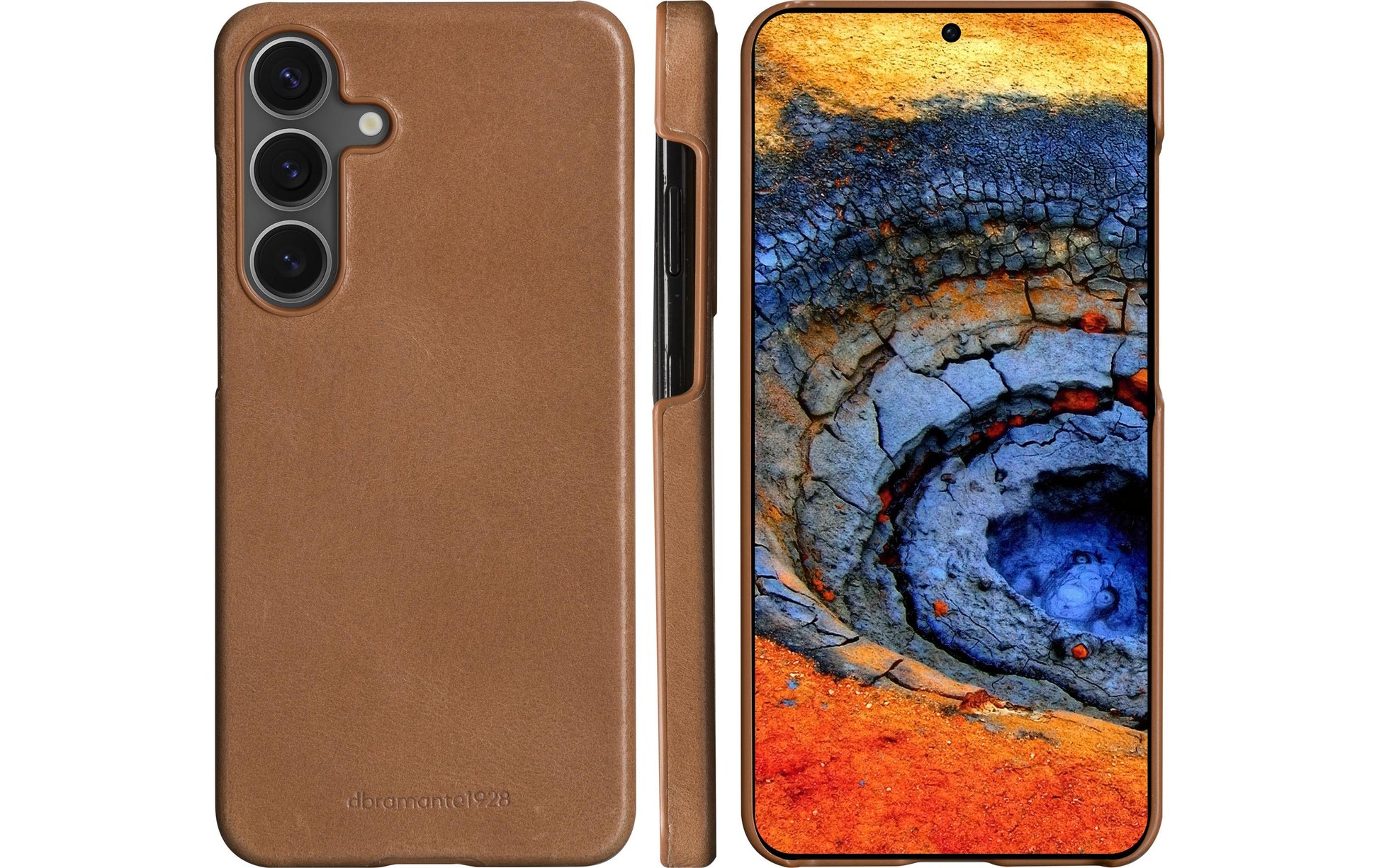dbramante1928 Lynge Wallethülle – für Samsung Galaxy S25+, mit Kartenfach, Leder, Beige, stossdämpfend