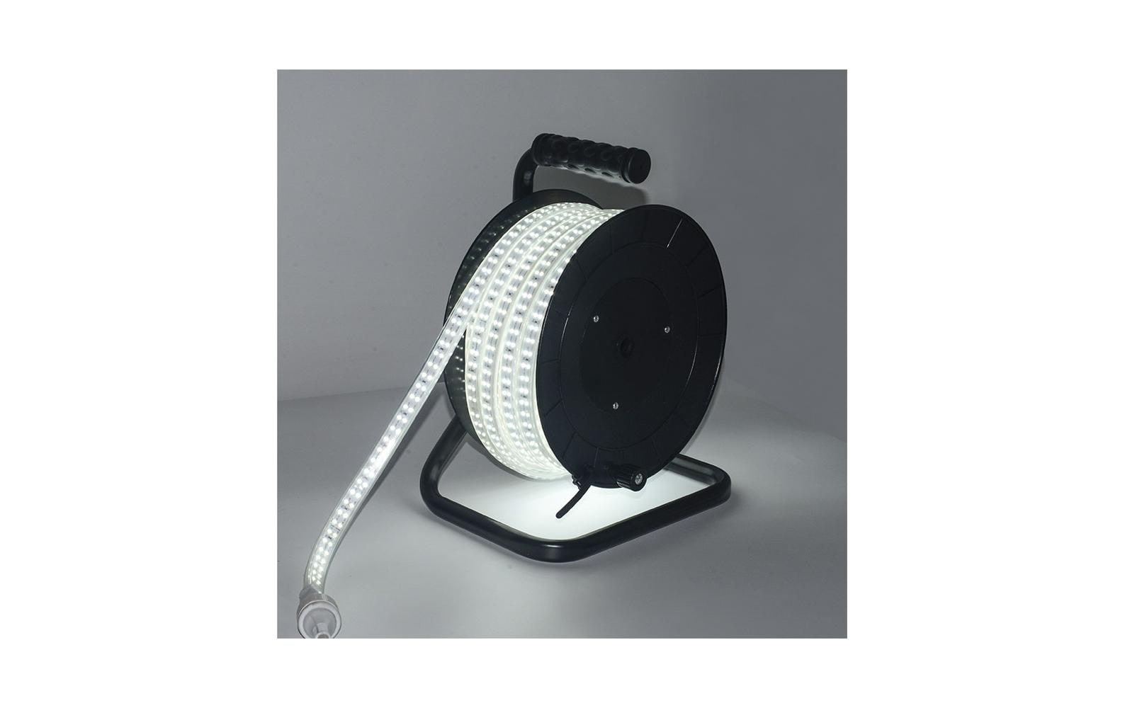 Ekström LED-Streifen Aussen – 15 m – 1000 lm, 165 W, Neutralweiss, 6000 K – IP65 – Netzbetrieb – Weiss