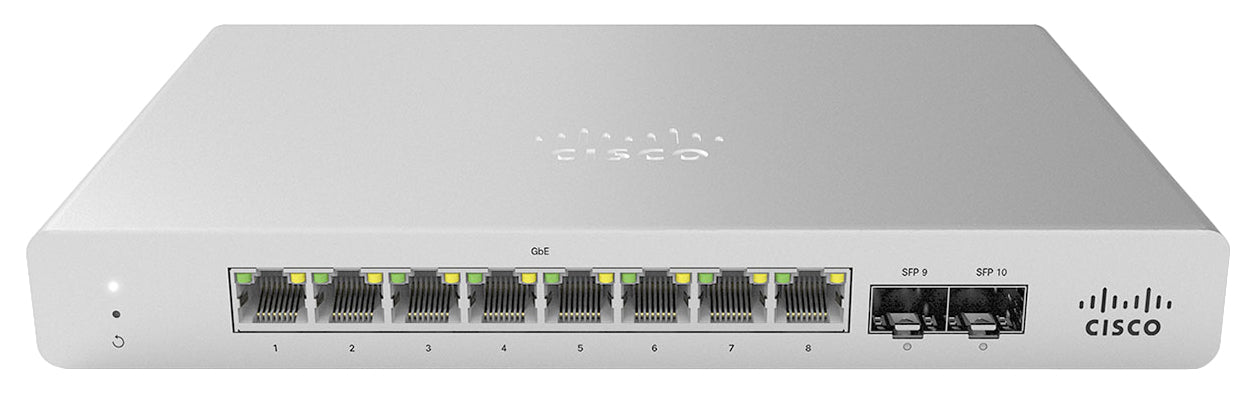 Cisco Meraki MS120-8FP – Managed Switch – 8×GbE, 2×SFP, L2, PoE 127 W
