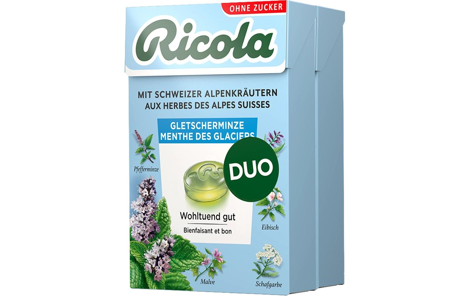 Ricola Box Duo Kräuterbonbons – Gletscherminze – 100 g