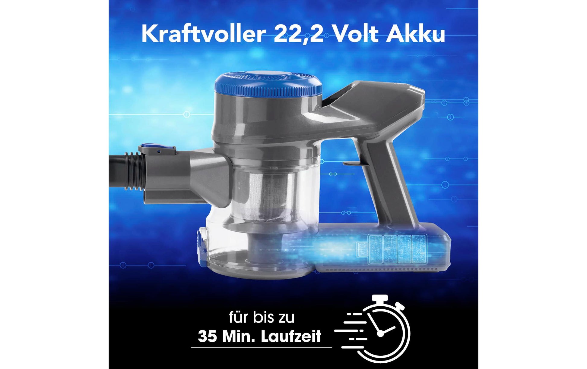 CLEANmaxx Staubsauger – 0,3 l, Akkubetrieben, 2 Stufen, 22 V
