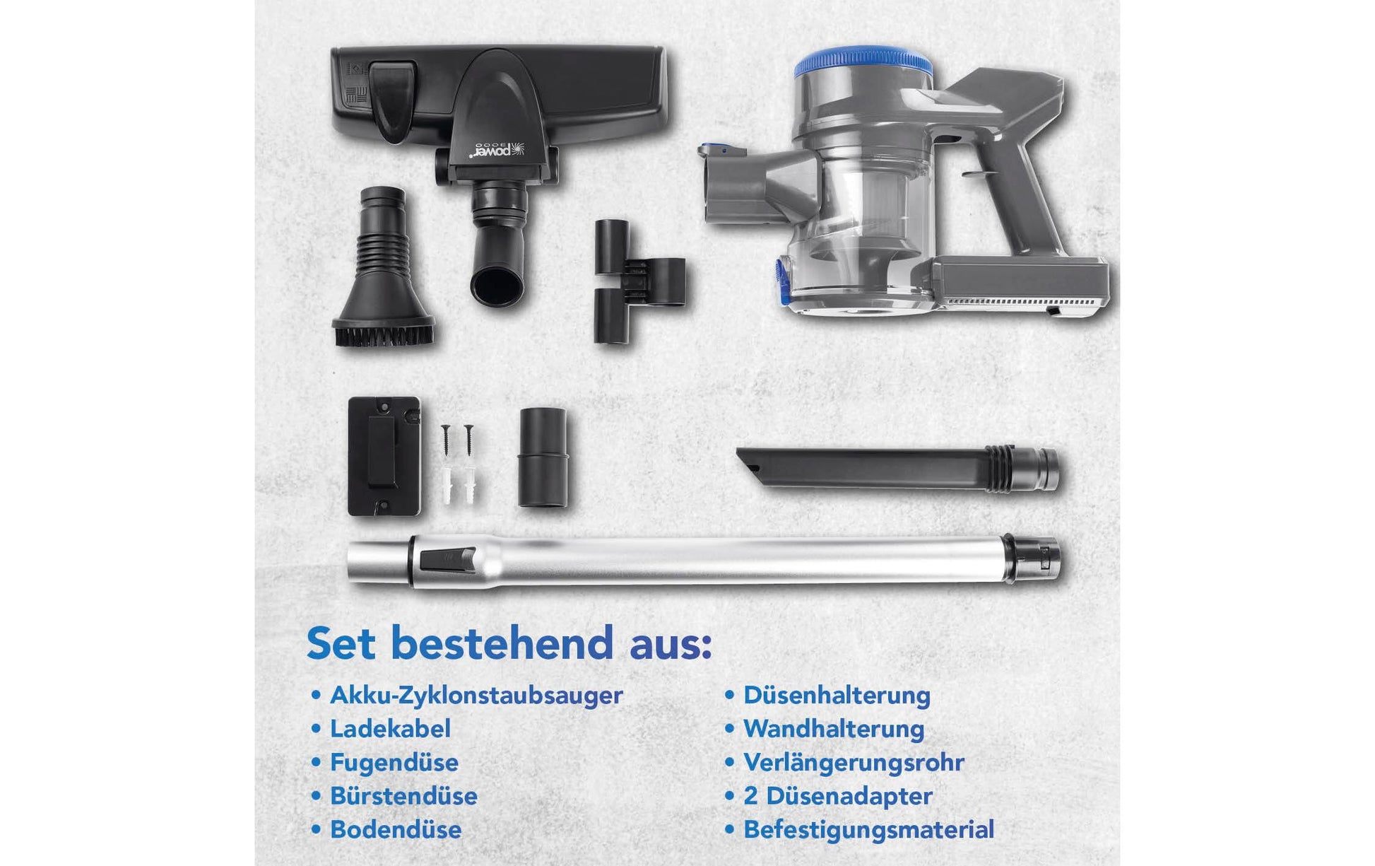 CLEANmaxx Staubsauger – 0,3 l, Akkubetrieben, 2 Stufen, 22 V