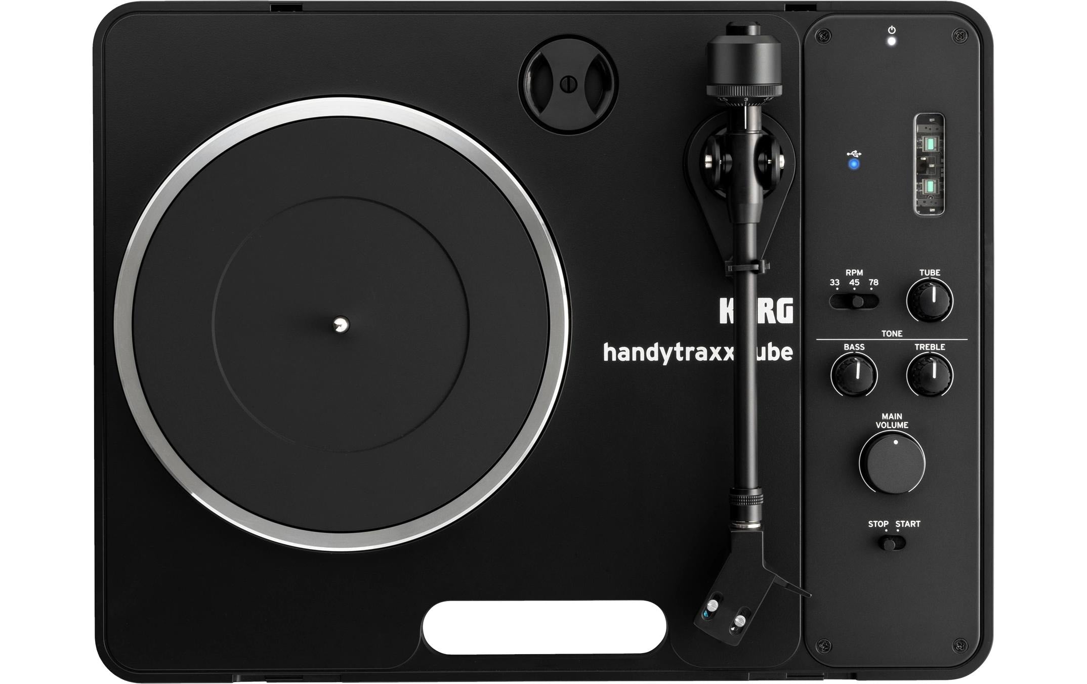 Korg Handytraxx Tube – Plattenspieler – Phono-Preamp, mit Lautsprecher – Schwarz