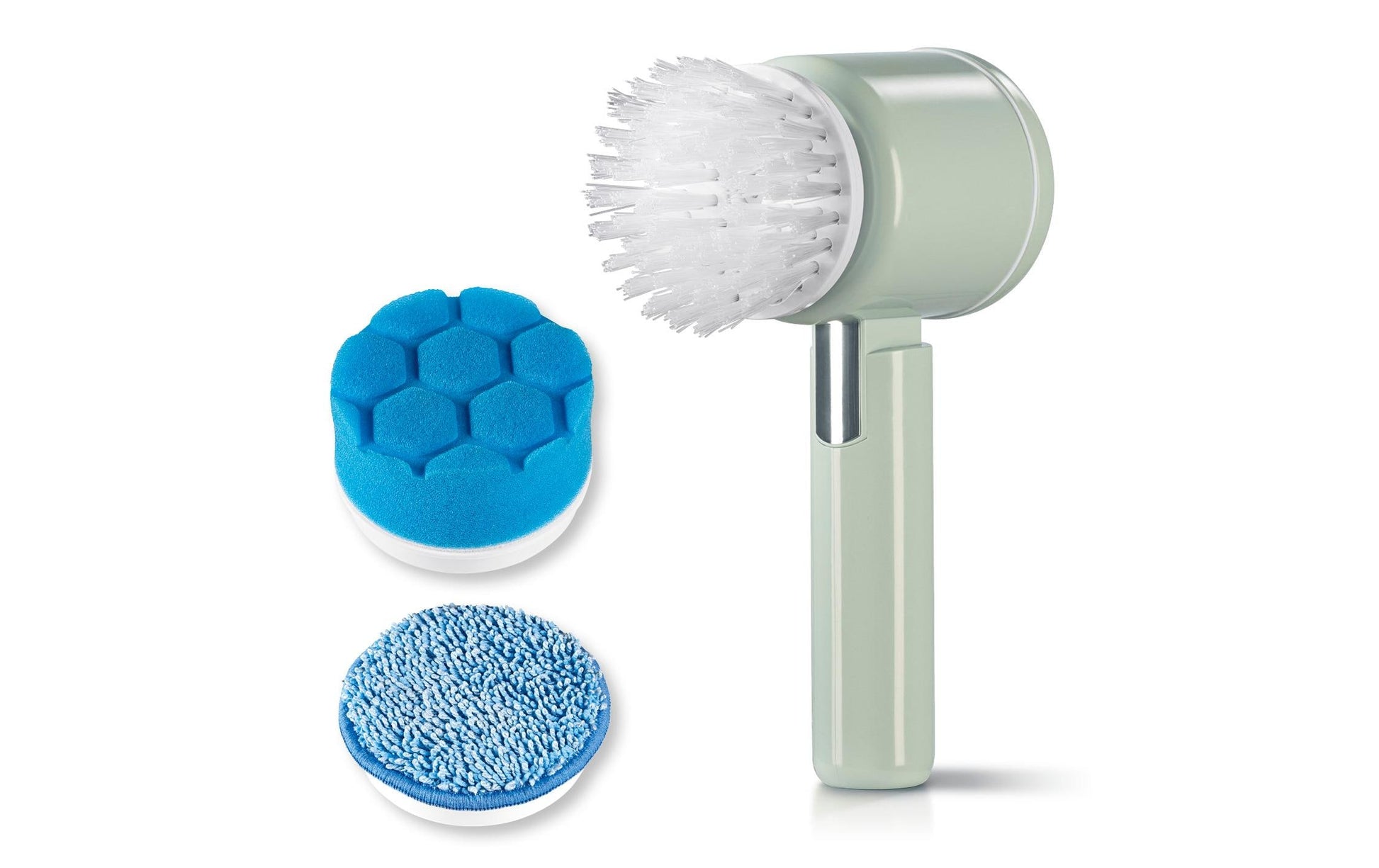 Easymaxx CLEANmaxx Akku-Reinigungsbürste – Kunststoff, Hellgrün, 4-teilig