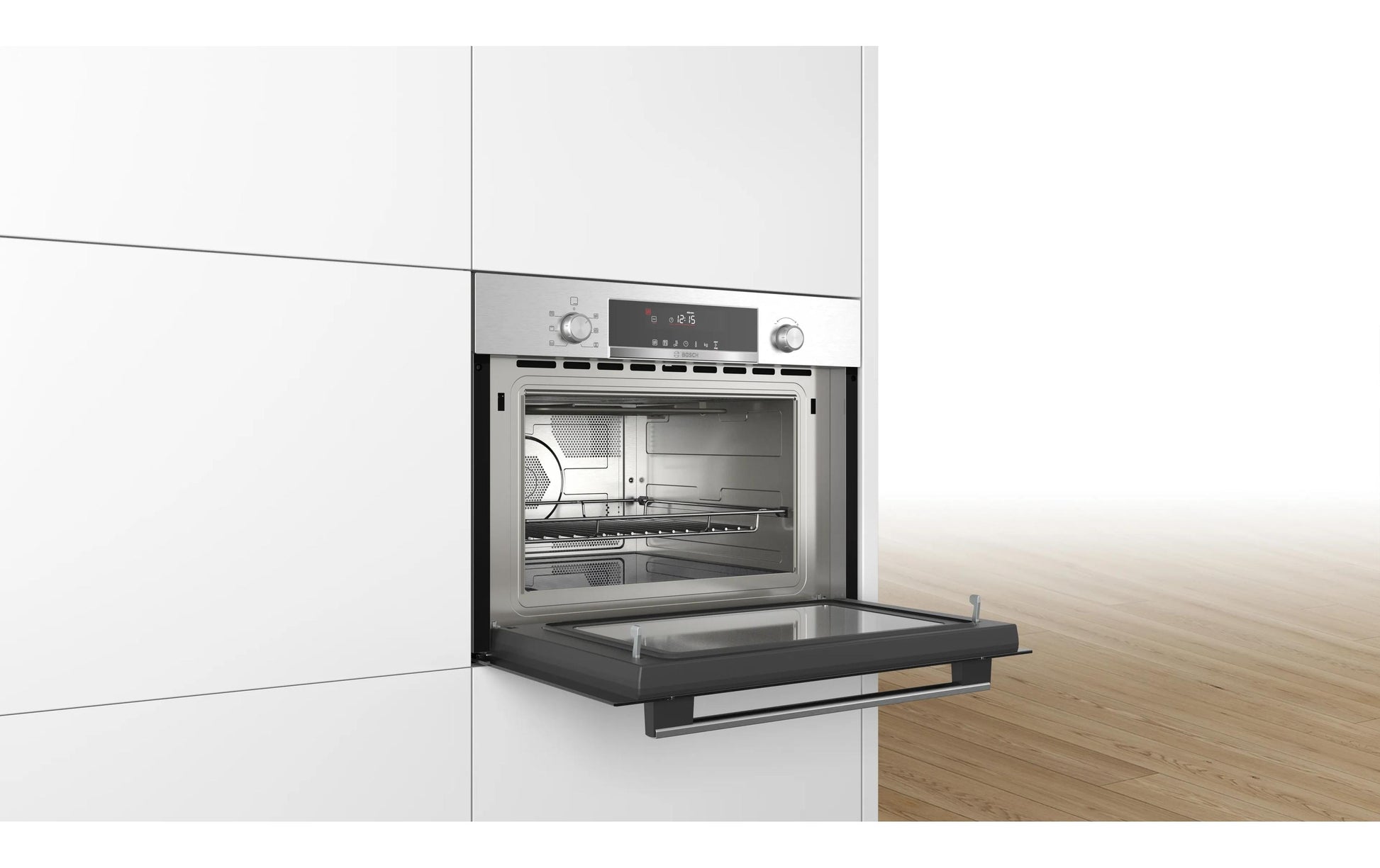 Bosch Einbau-Mikrowelle CMA585GS1 – 44 l, Grill & Heissluft, 900 W – Edelstahl
