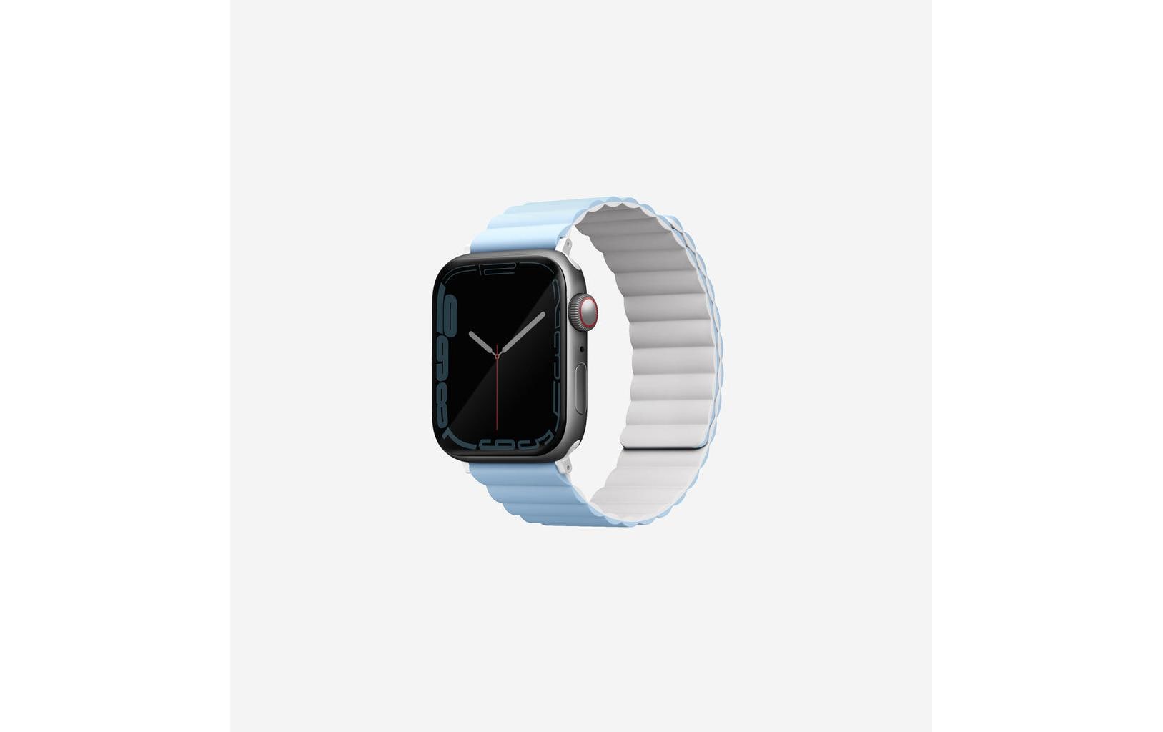 Uniq Revix – Armband – für Apple Watch (diverse Grössen), Blau, Silikon, Edelstahl