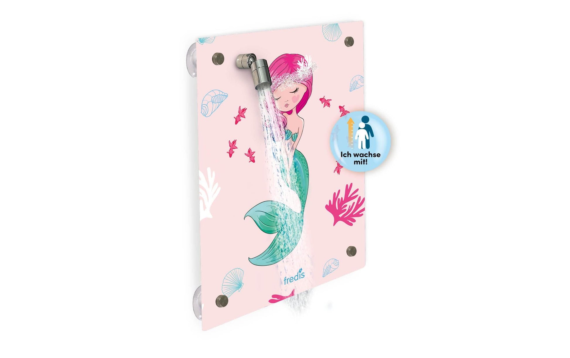 Fredis kinderdusche Fredis Waschlappen Meerjungfrau – 40×30 cm, Rosa