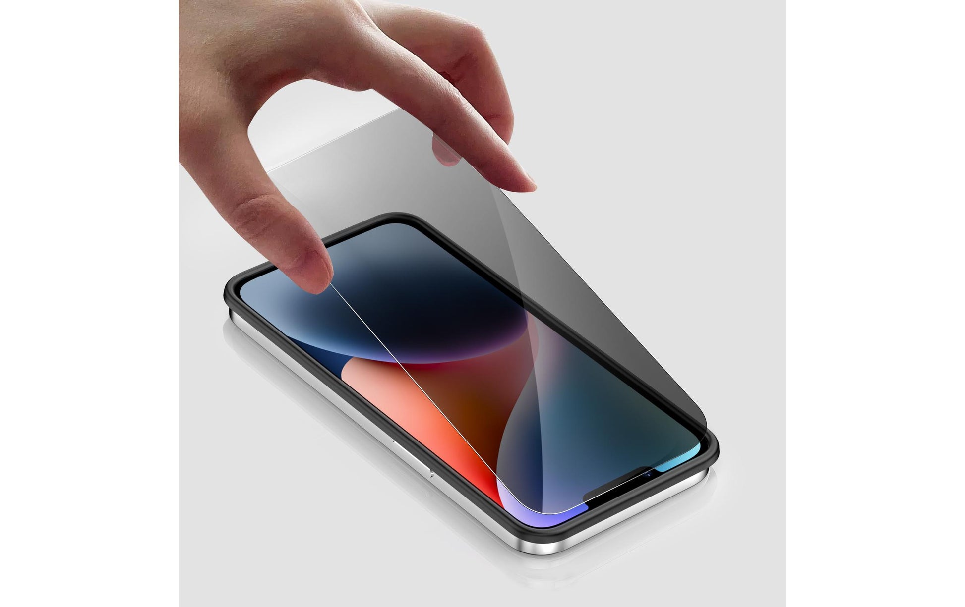 4smarts Privacy-Filter (Panzerglas), Case Friendly – für iPhone SE (4. Gen.) – mit Applikator