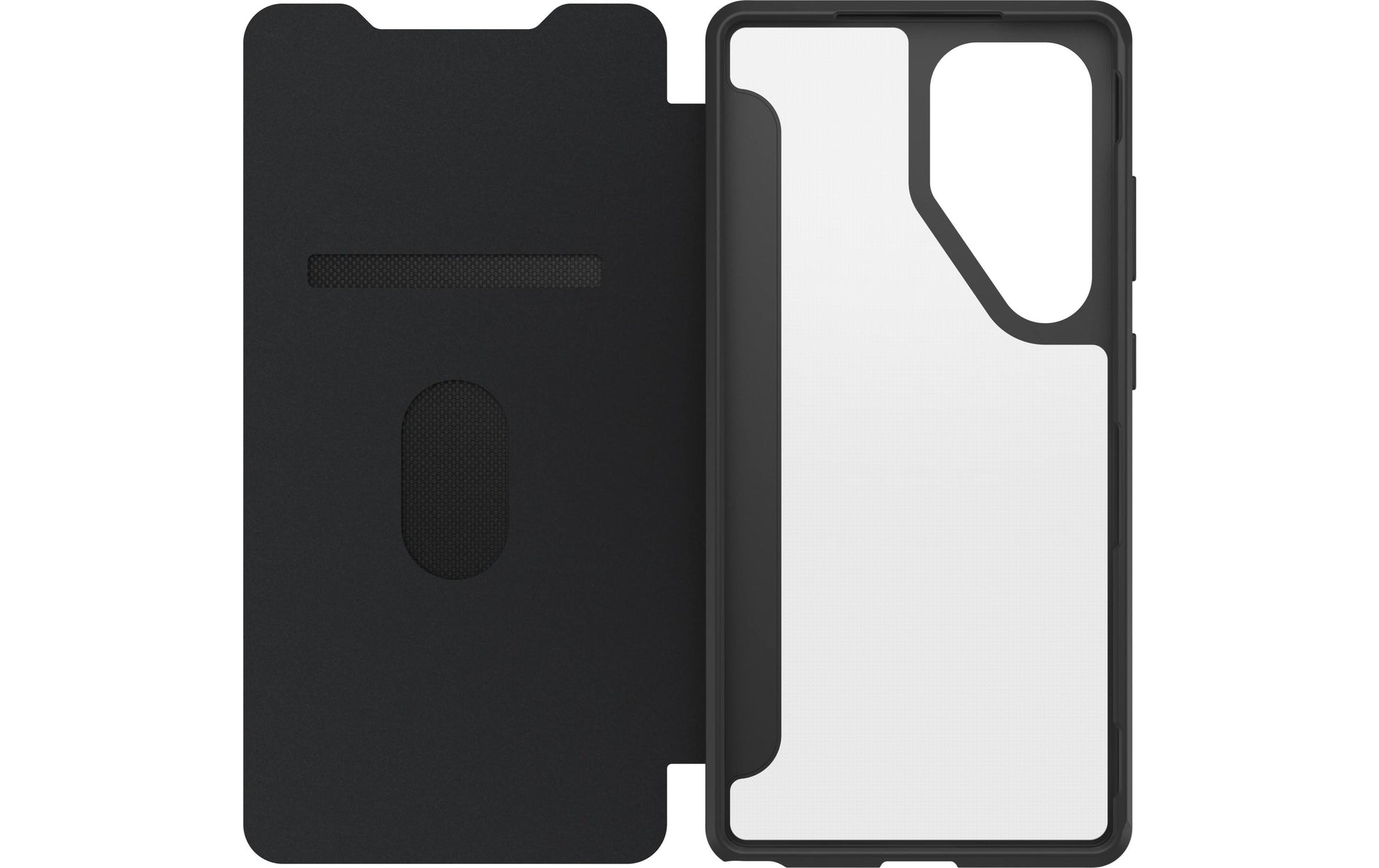 OtterBox Booklet-Hülle React Folio – für Samsung Galaxy S25 Ultra – schwarz – mit Kartenfach