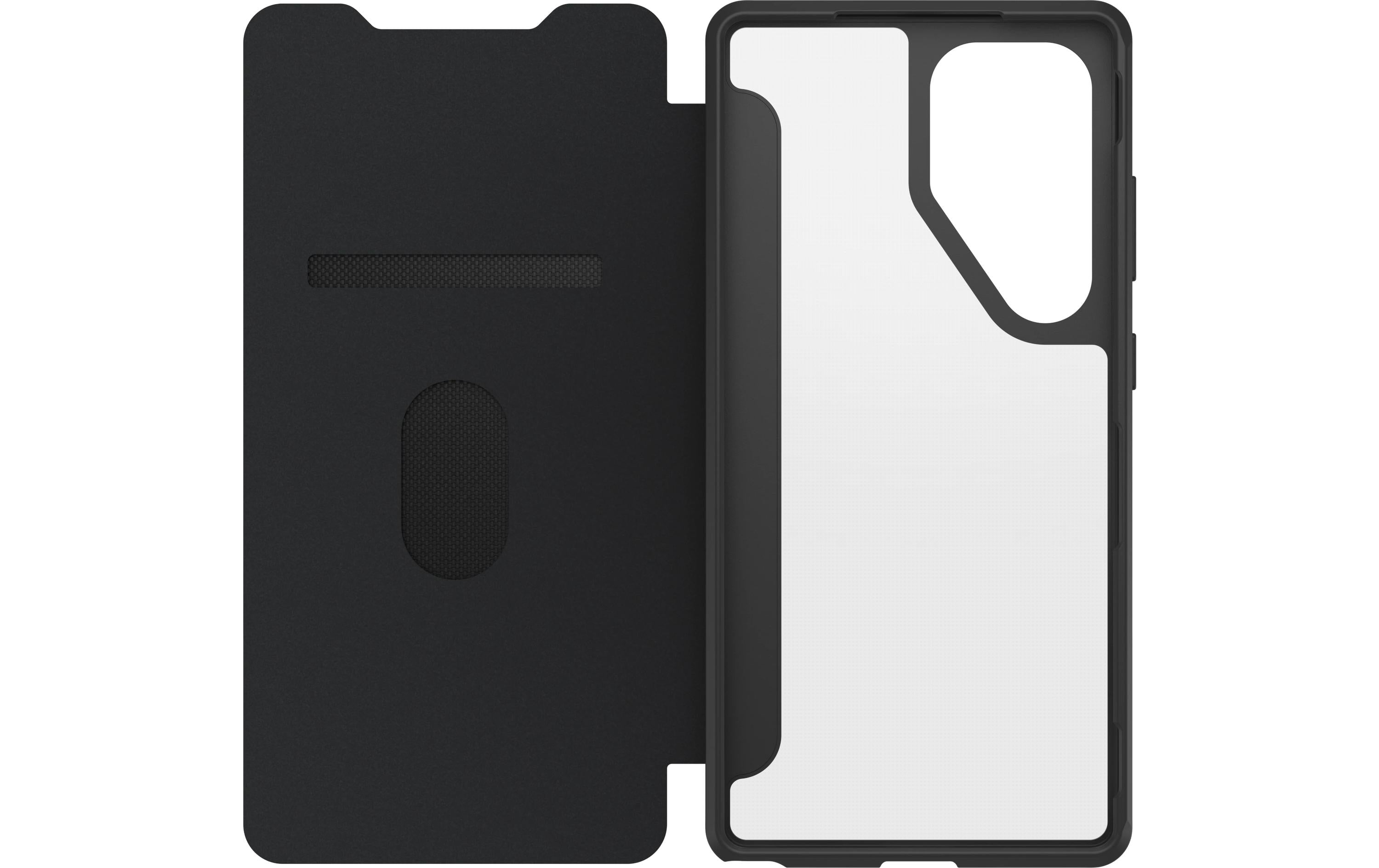 OtterBox Booklet-Hülle React Folio – für Samsung Galaxy S25 Ultra – schwarz – mit Kartenfach