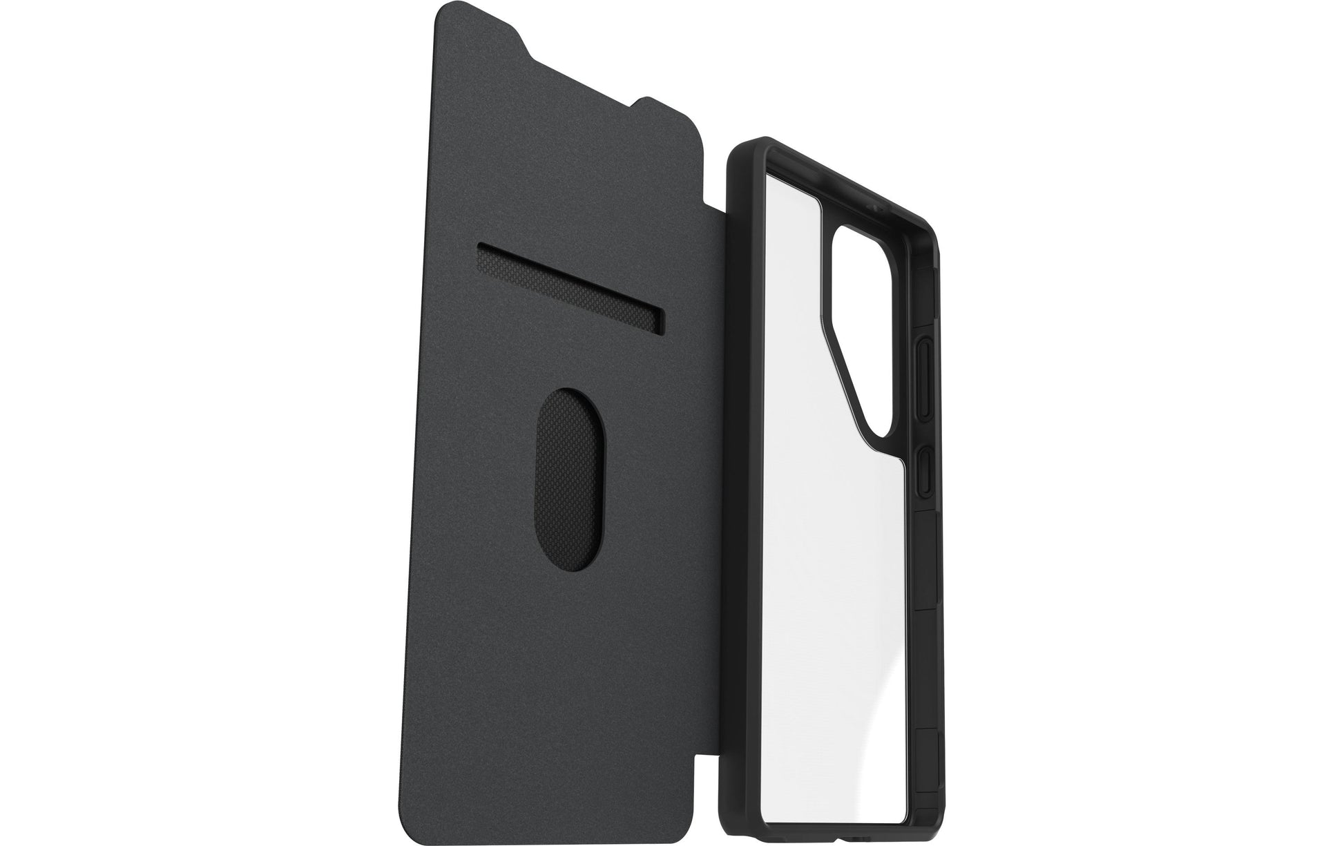 OtterBox Booklet-Hülle React Folio – für Samsung Galaxy S25 Ultra – schwarz – mit Kartenfach