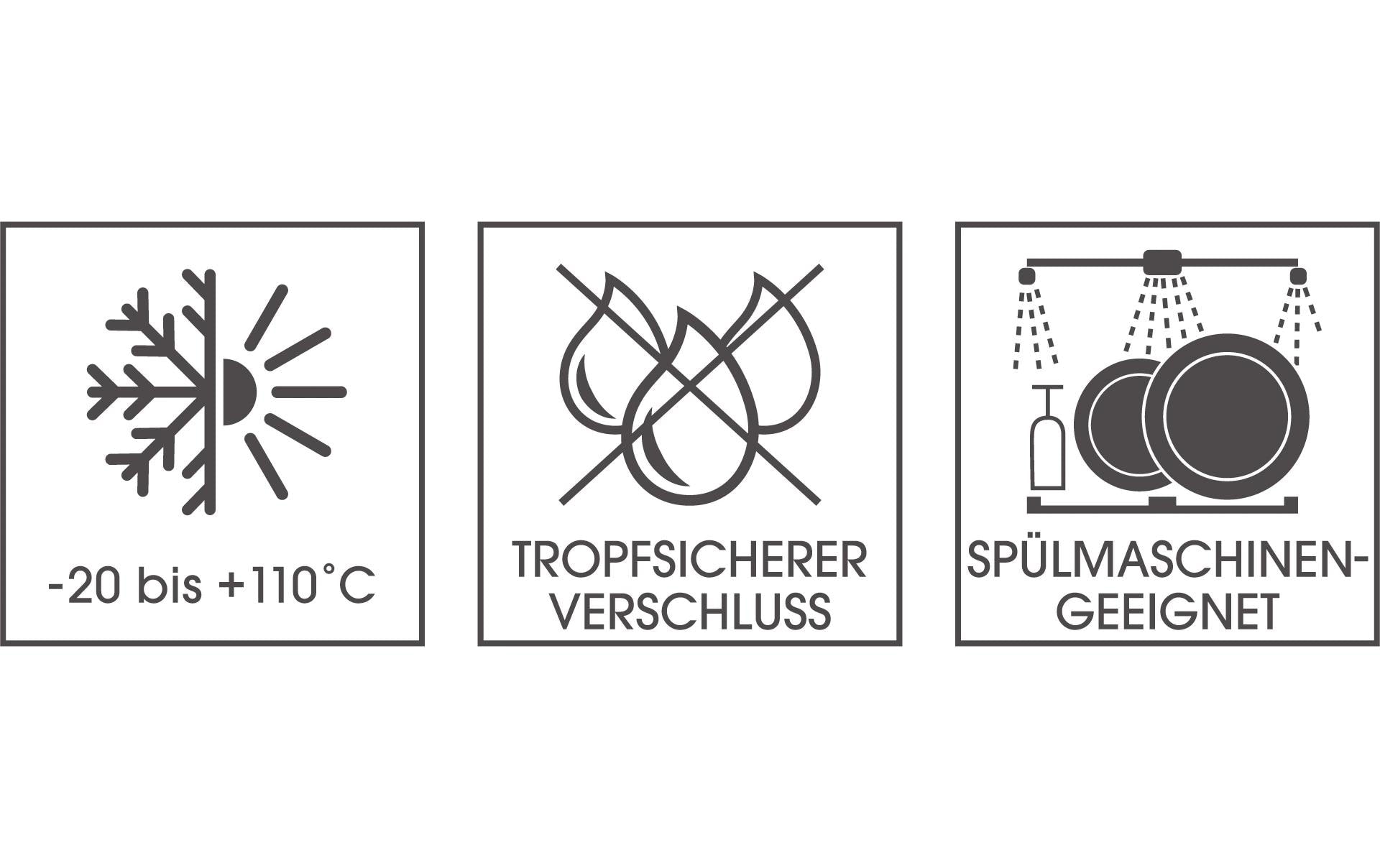 Gourmetmaxx Vorratsdose 6-teilig, 120 ml, 240 ml, 500 ml, 1 l, 1,5 l, 2,5 l, Polypropylen (PP)/Silikon