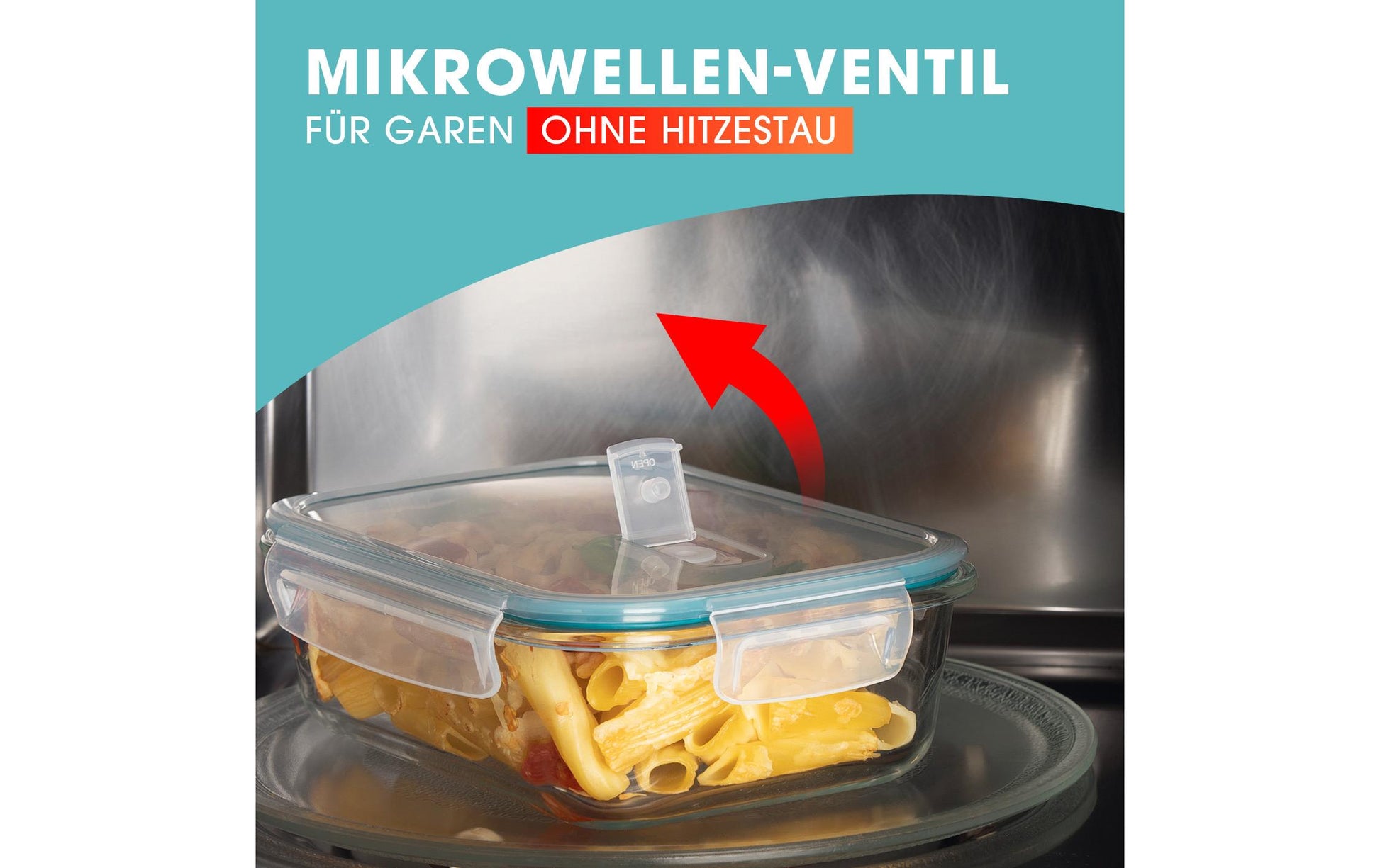 Gourmetmaxx 3-teiliges Vorratsbehälter-Set, 2,1 l, Glas/Polypropylen (PP)/Silikon, Transparent