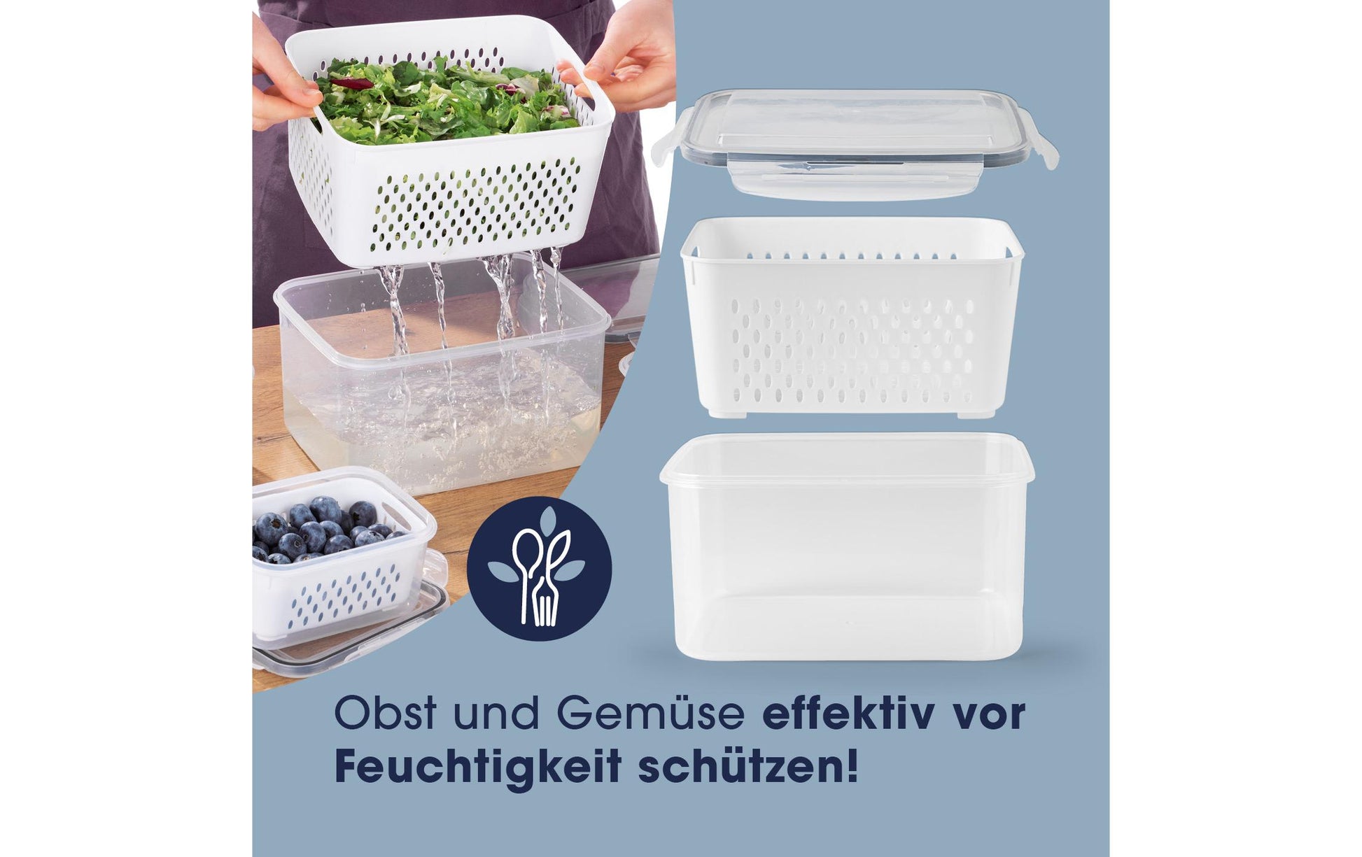 Gourmetmaxx Vorratsdose 4 l, 21 × 25 × 14,5 cm, Polypropylen (PP)/Silikon, 12-teilig (4 Dosen)