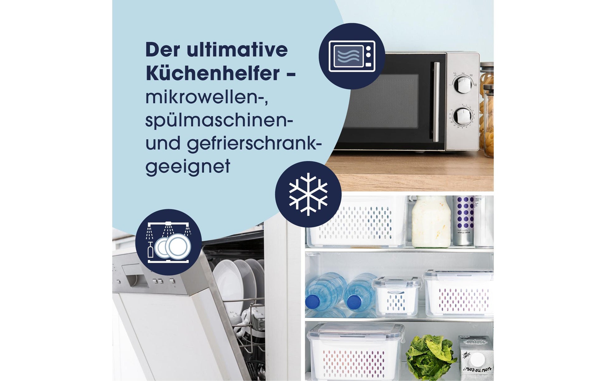 Gourmetmaxx Vorratsdose 4 l, 21 × 25 × 14,5 cm, Polypropylen (PP)/Silikon, 12-teilig (4 Dosen)