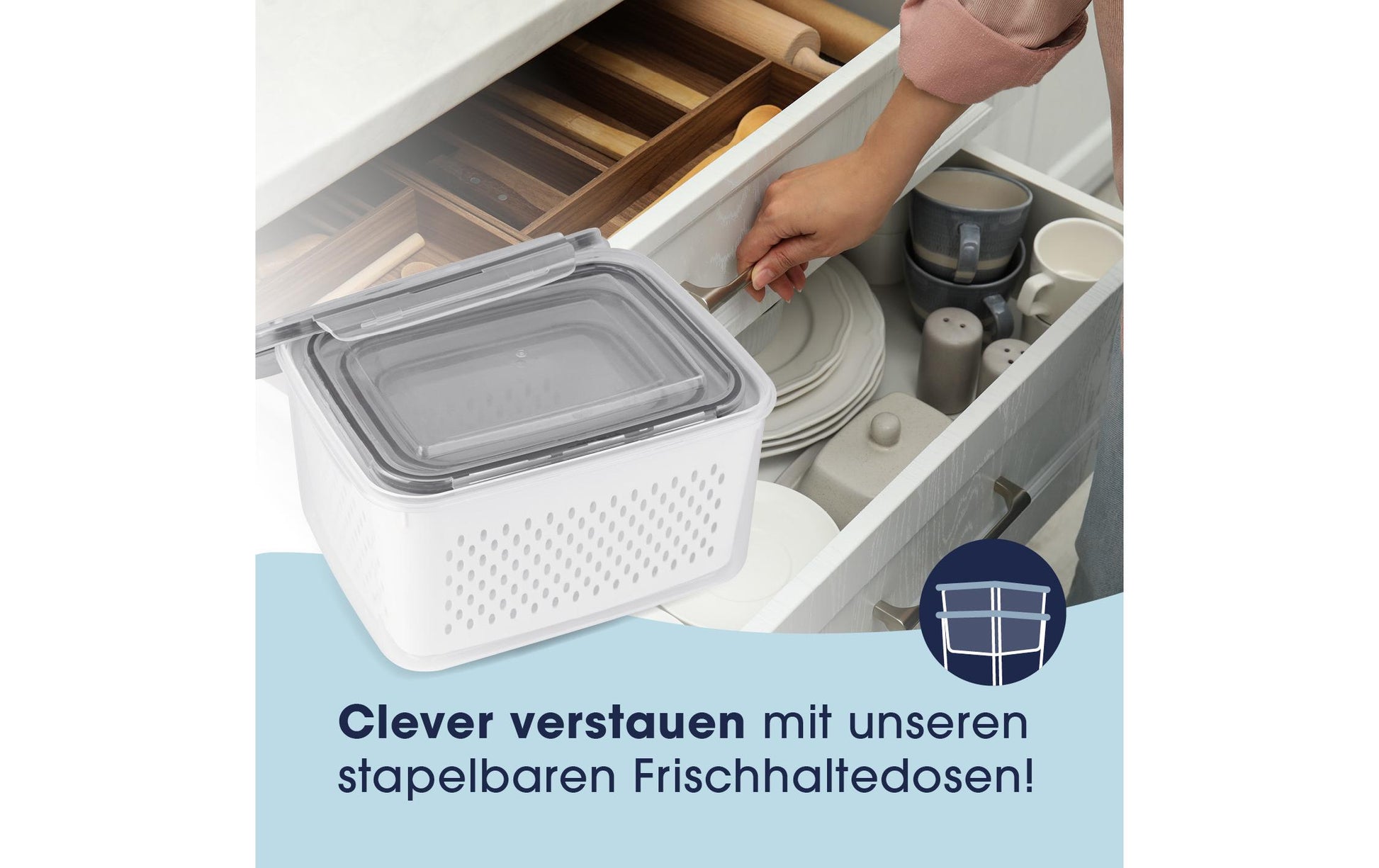 Gourmetmaxx Vorratsdose 4 l, 21 × 25 × 14,5 cm, Polypropylen (PP)/Silikon, 12-teilig (4 Dosen)