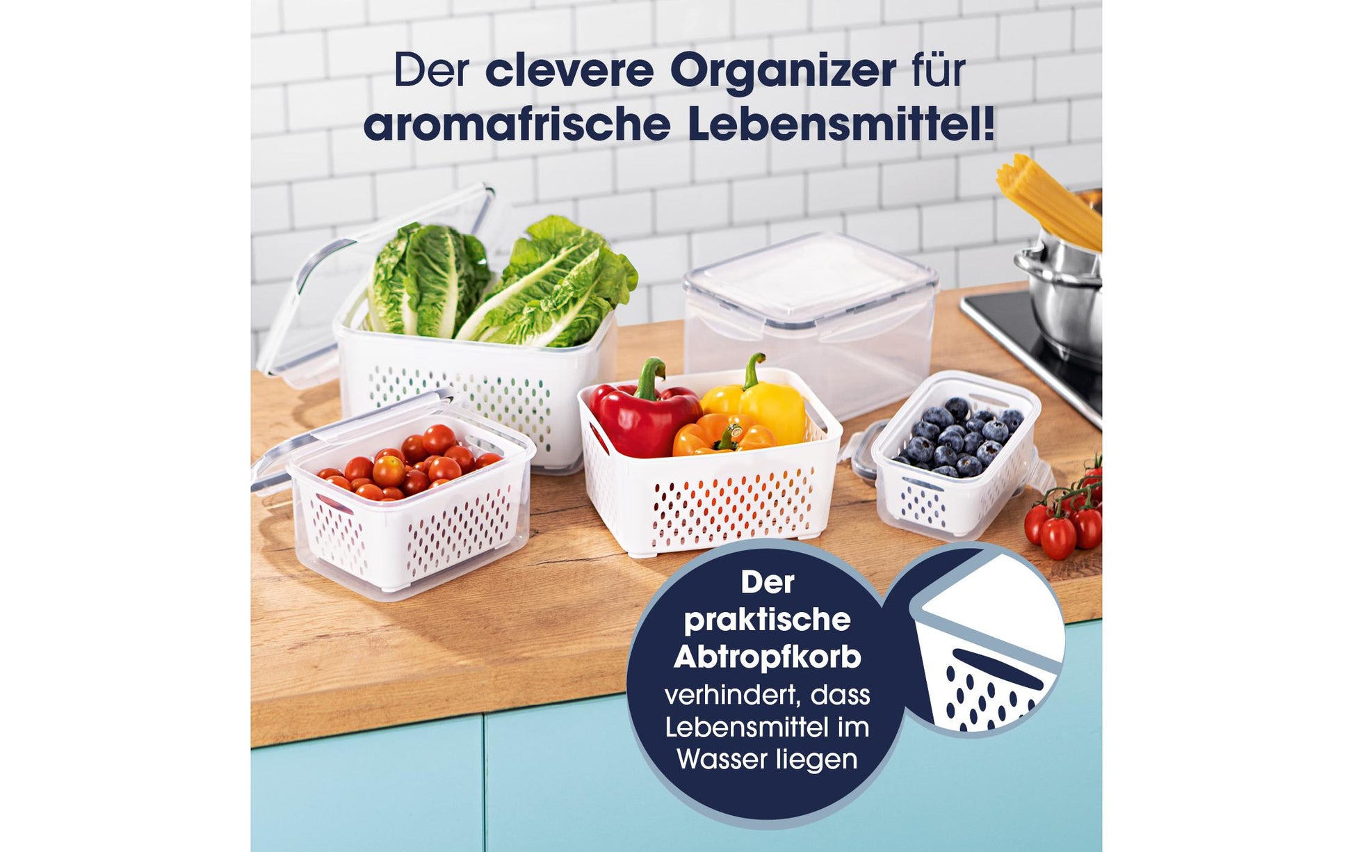 Gourmetmaxx Vorratsdose 4 l, 21 × 25 × 14,5 cm, Polypropylen (PP)/Silikon, 12-teilig (4 Dosen)