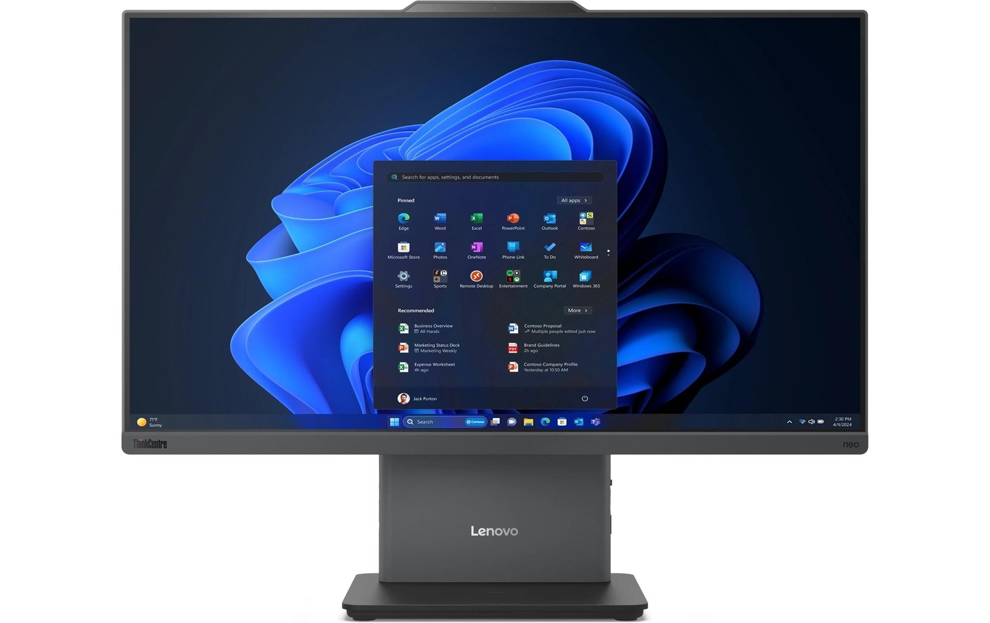 Lenovo ThinkCentre neo 50a 24 Gen 5 – Intel Core 7 240H, 23,8", 16 GB, 1 TB, Windows 11 Pro