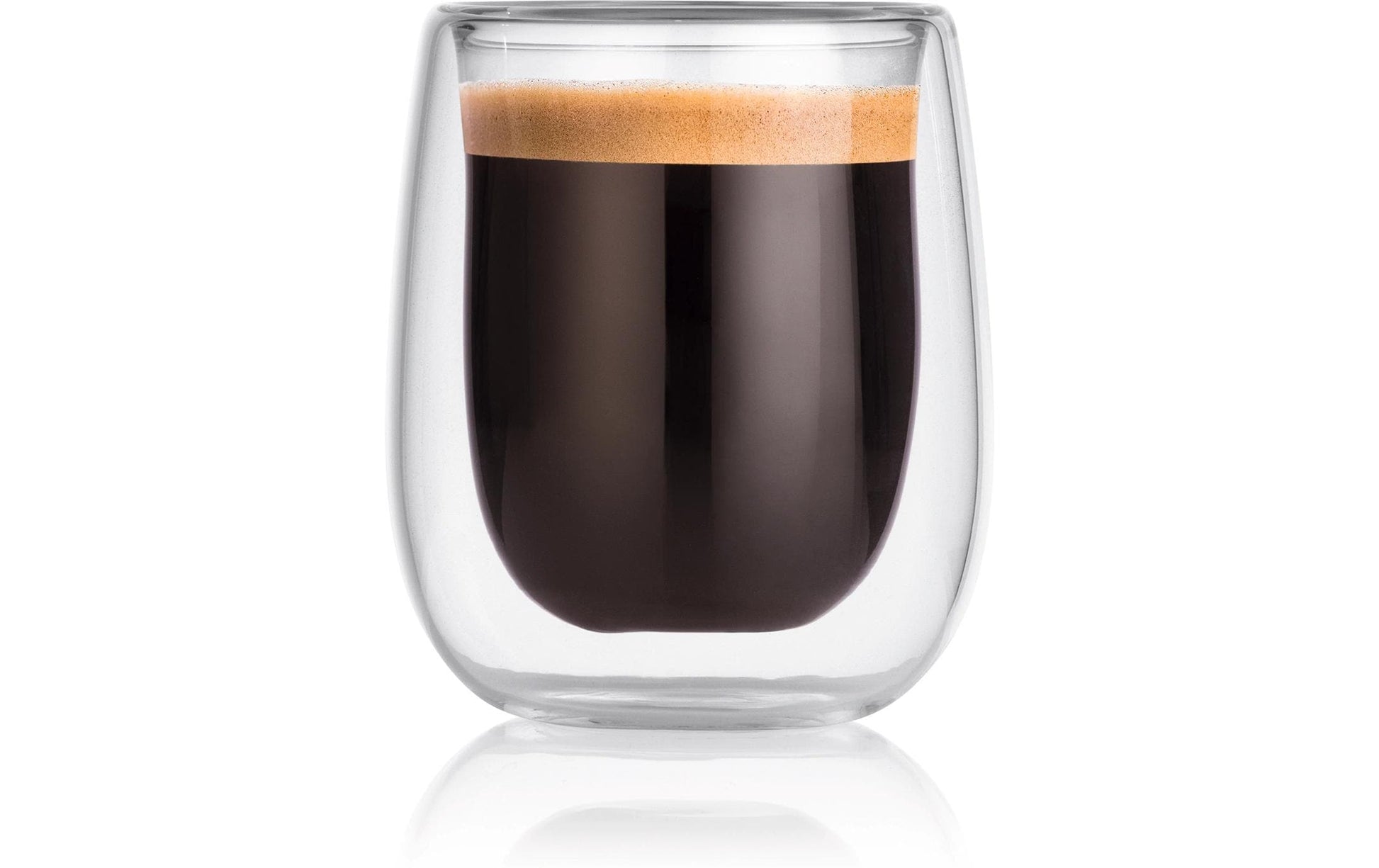 Gourmetmaxx Espressotasse – 4er Set, 80 ml, 3,5 × 5,5 × 6,5 cm, Borosilikatglas, Transparent, doppelwandig
