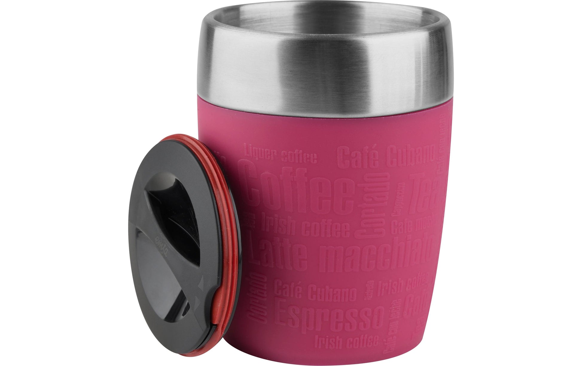EMSA Travel Cup Thermobecher 200 ml – doppelwandig, Schraubdeckel, Edelstahl