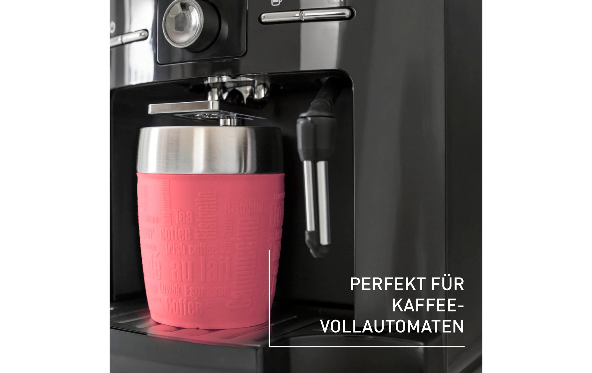 EMSA Travel Cup Thermobecher 200 ml – doppelwandig, Schraubdeckel, Edelstahl