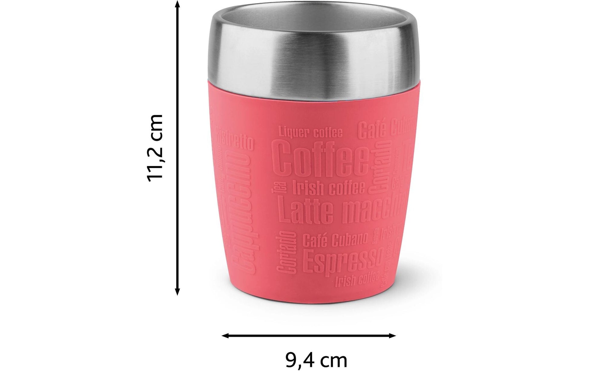 EMSA Travel Cup Thermobecher 200 ml – doppelwandig, Schraubdeckel, Edelstahl