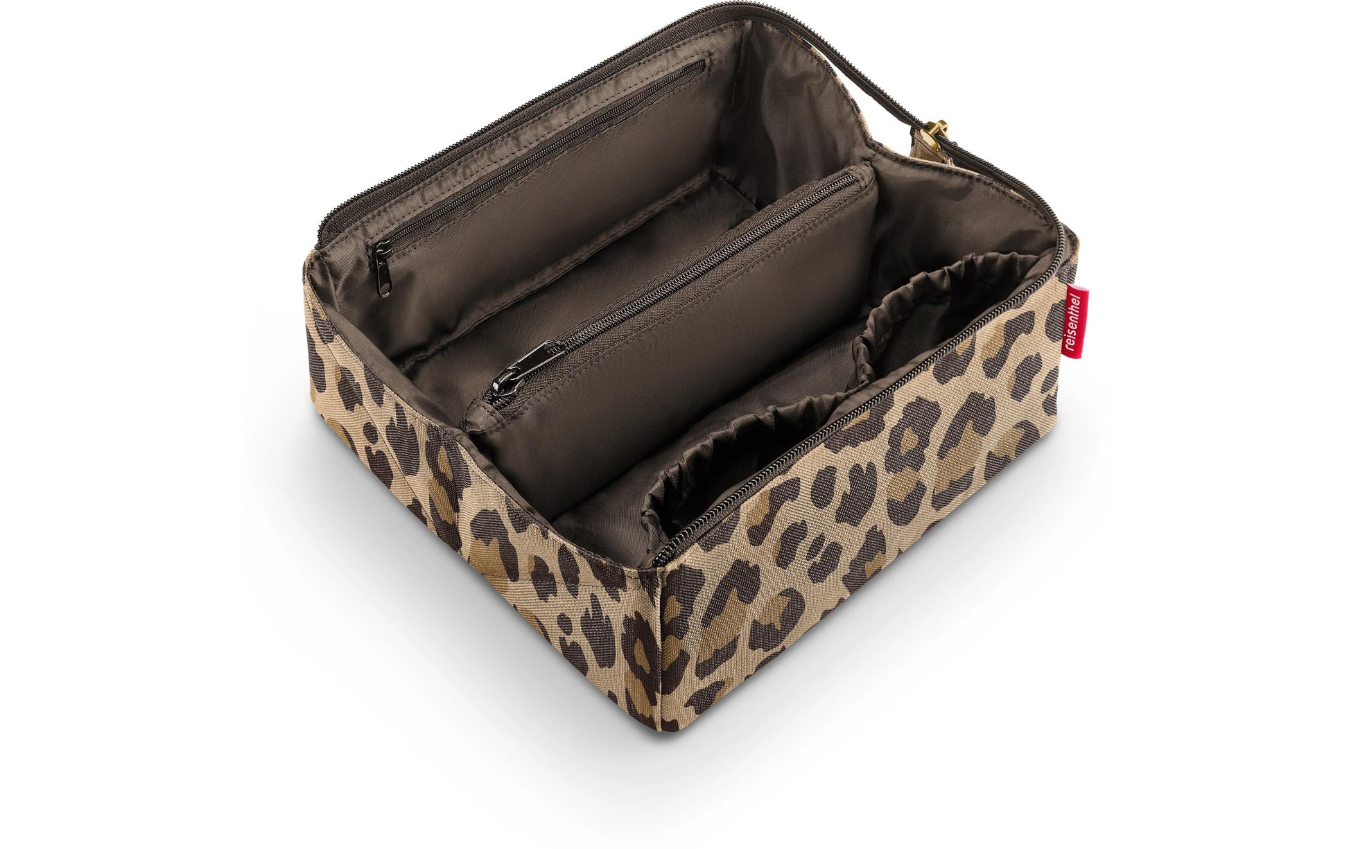 Reisenthel Necessaire Fold Case – Wasserfest, 2 Fächer – 1,5 l – Schwarz/Braun – Polyester – 1 Stk.