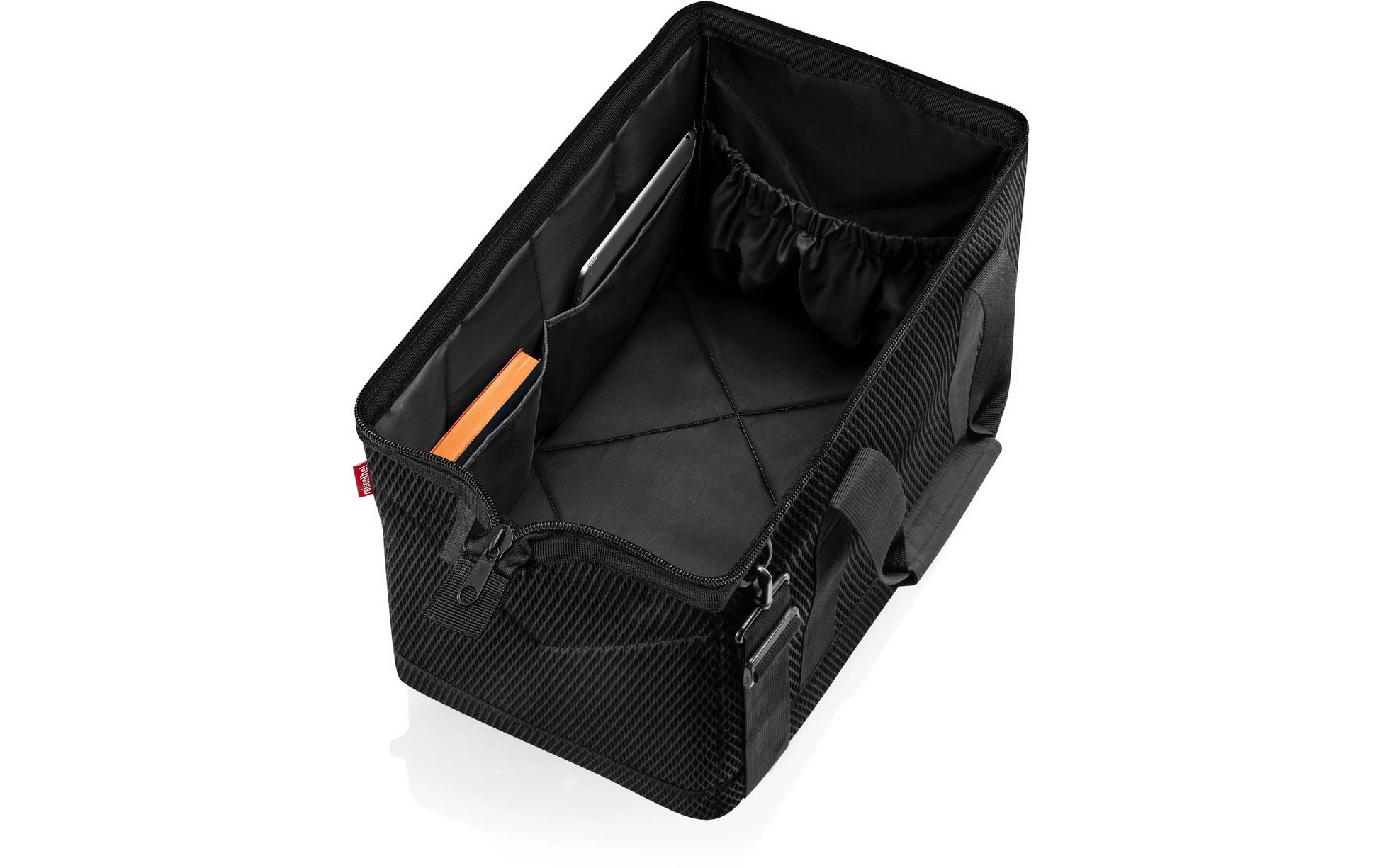 Reisenthel Umhängetasche Allrounder L – 30 l, Polyester, Mesh Schwarz, 48 × 39,5 × 29 cm