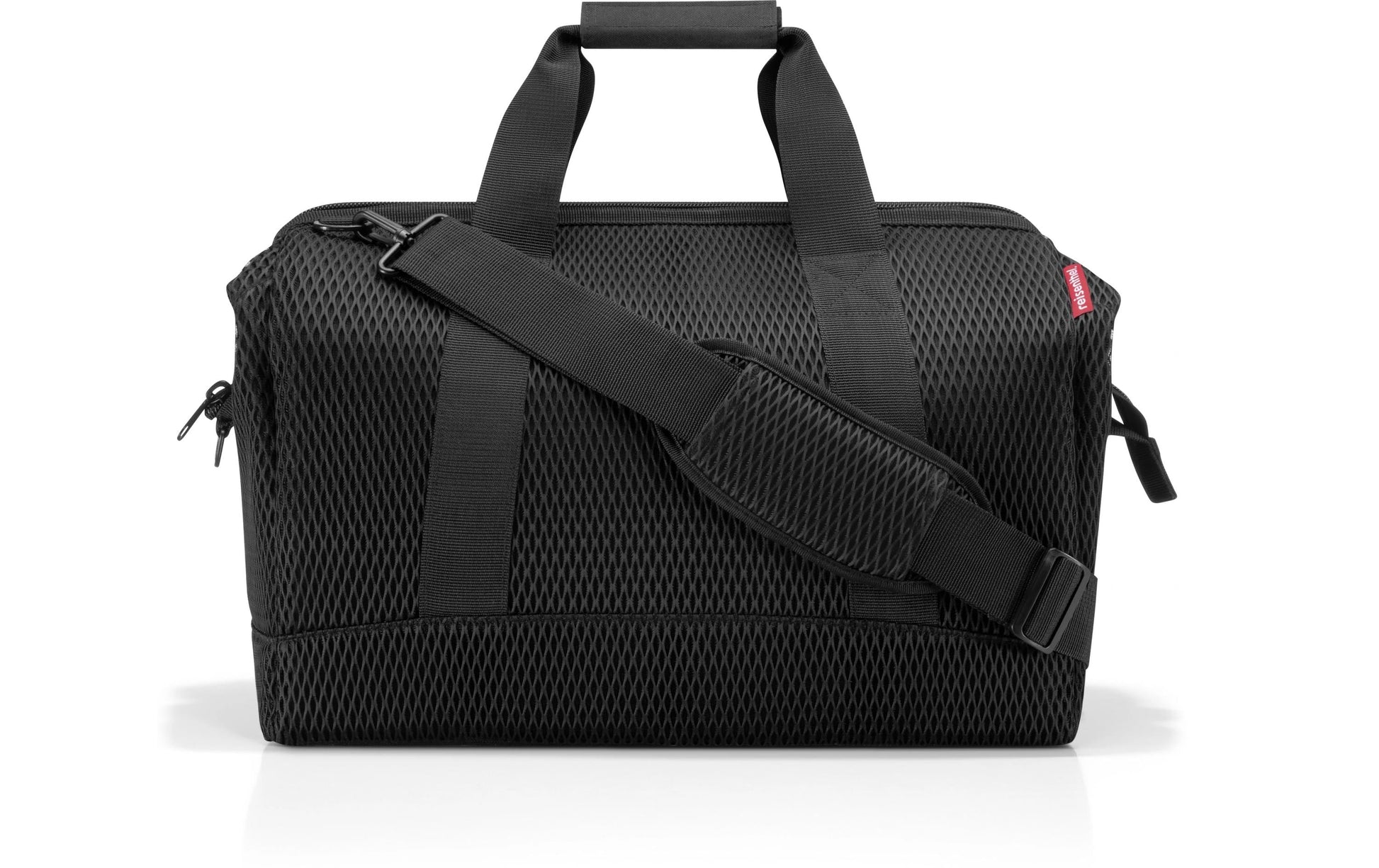 Reisenthel Umhängetasche Allrounder L – 30 l, Polyester, Mesh Schwarz, 48 × 39,5 × 29 cm