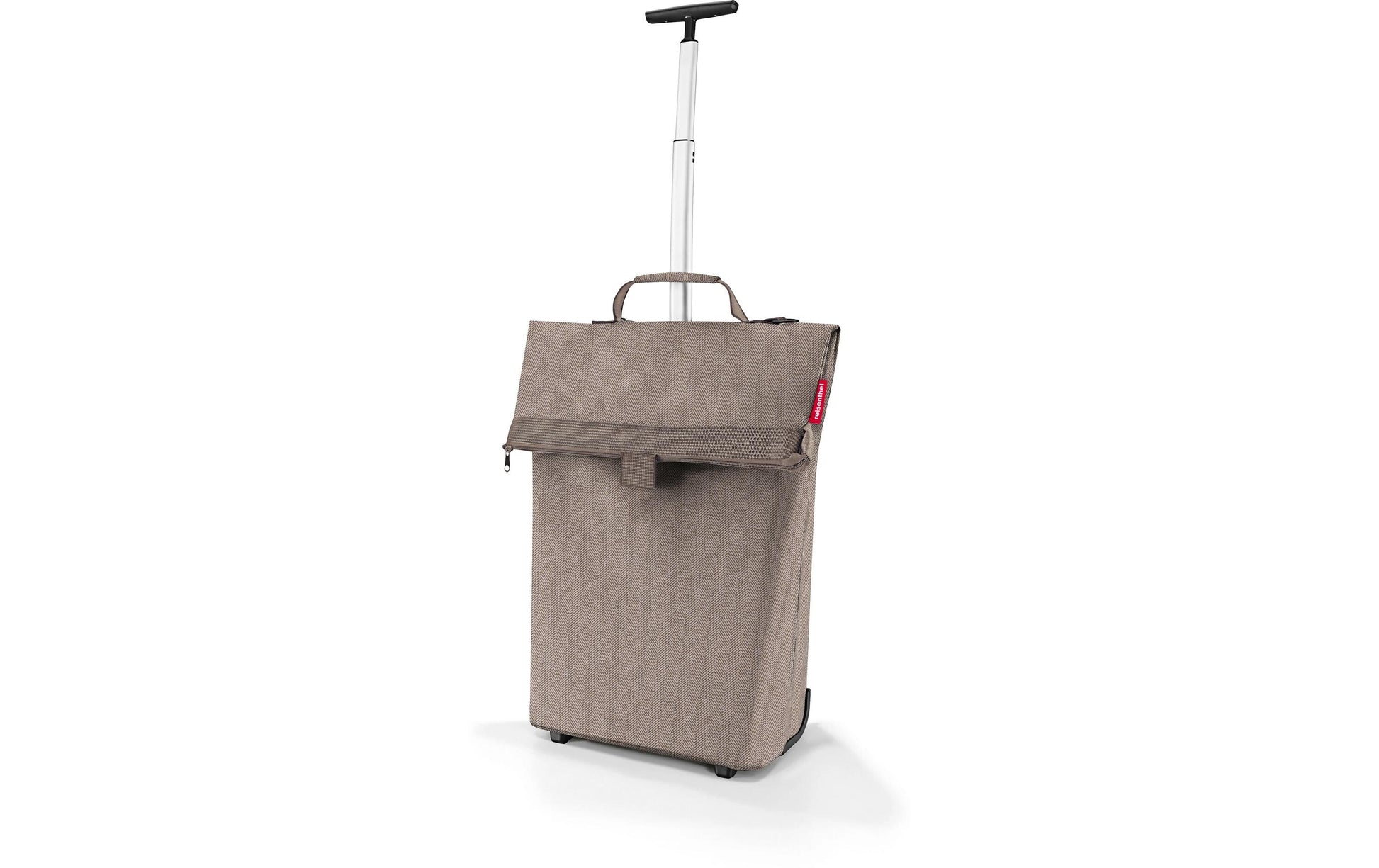 Reisenthel Stofftasche Polyester, Fischgrätmuster Mokka, 430×530×210 mm, mit 2 Rädern