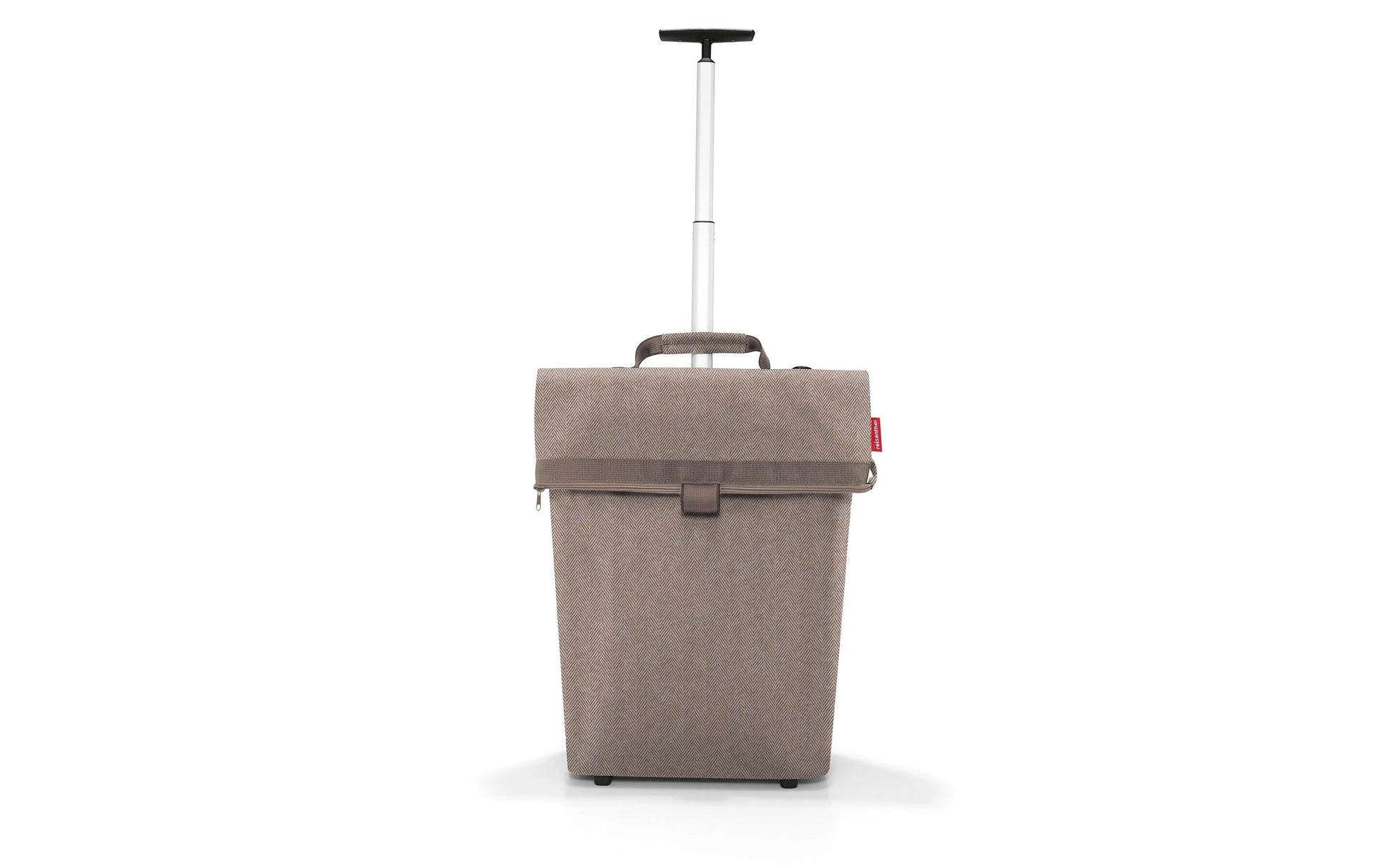 Reisenthel Stofftasche Polyester, Fischgrätmuster Mokka, 430×530×210 mm, mit 2 Rädern