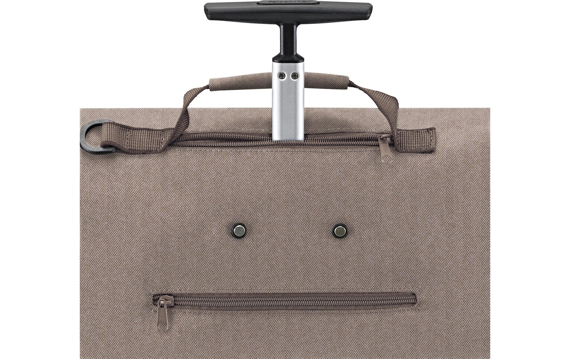 Reisenthel Stofftasche Polyester, Fischgrätmuster Mokka, 430×530×210 mm, mit 2 Rädern