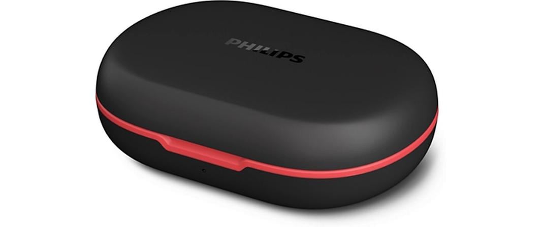Philips TAA6709BK – Ohrbügel-Kopfhörer – Bluetooth 5.3, IP65, Ladeschale – Rot – bis 28 h
