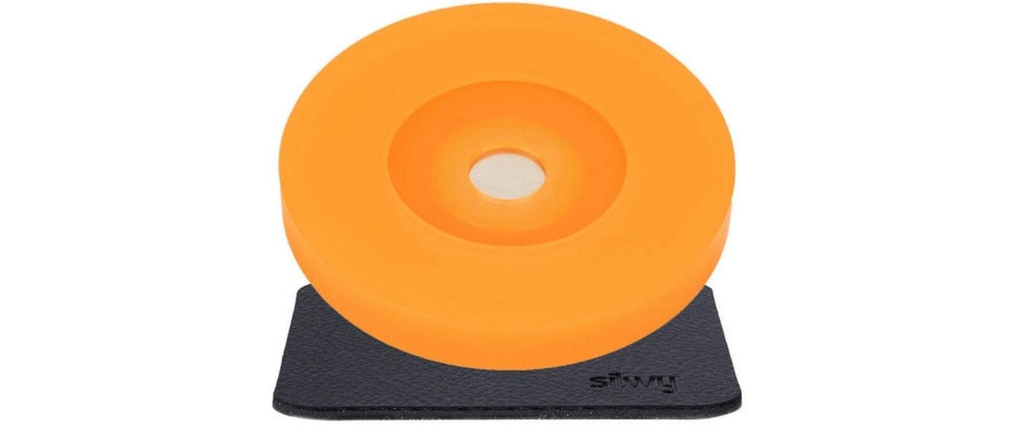 Silwy Magnet-Kondom – Ø 8,6 cm, H 12,0 cm, Silikon, Orange, mit Haftmagnet, rutschfest, für Stielgläser