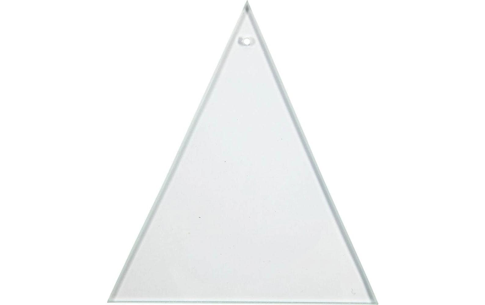 Creativ Company Platzteller dreieckig – 10er Set, 8 × 9 × 0,3 cm, Glas, Transparent