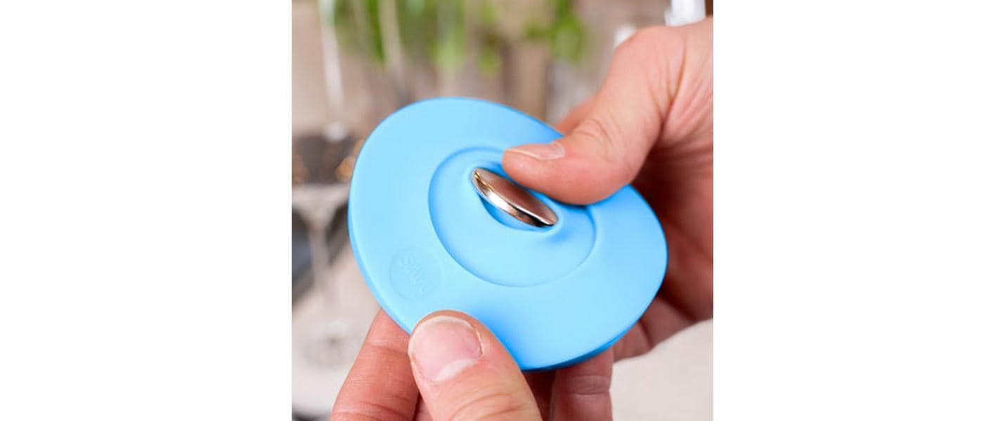 Silwy Magnet-Kondom – Hellblau – 12 × 8,6 cm – Silikon – für Stielgläser