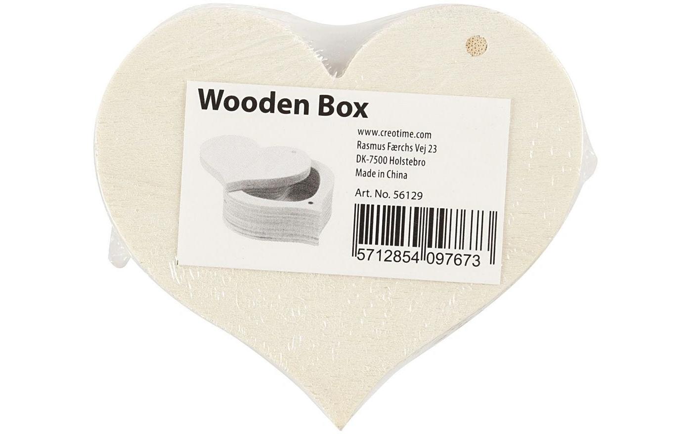 Creativ Company Aufbewahrungsbox Herz – Holz – Braun – 90 × 40 × 26 mm