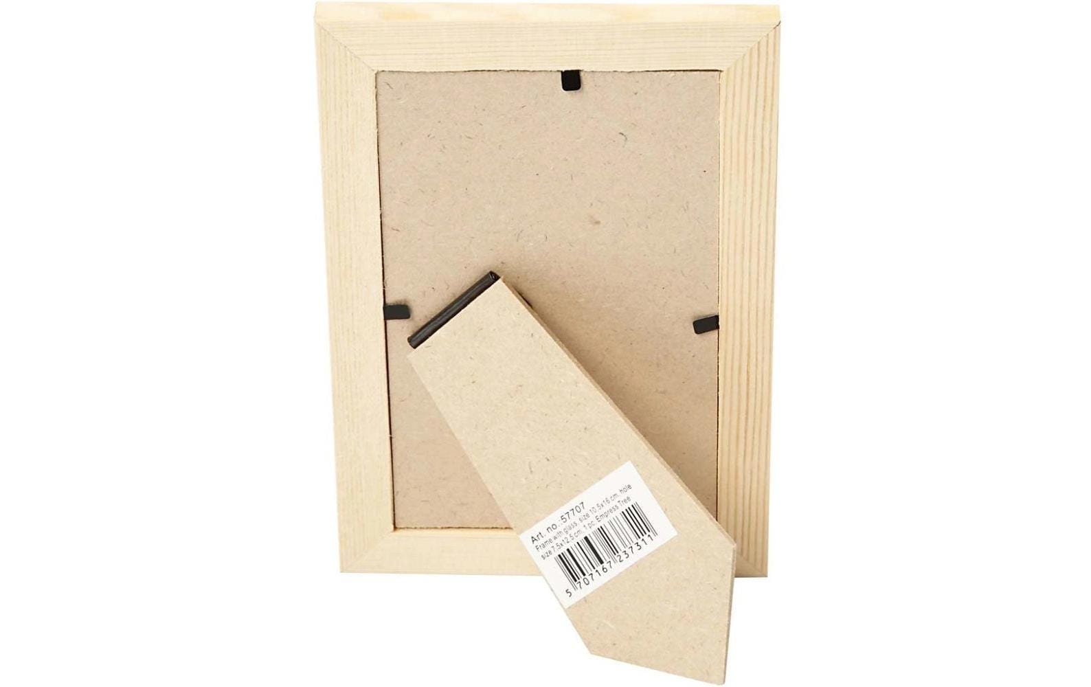 Creativ Company Bilderrahmen – für 6,8 × 11,8 cm – Holz & Glas, Natur