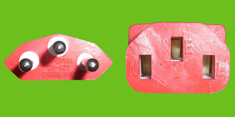 Diggelmann Netzkabel – T12–IEC C13, 1 m, 10 A, Rot