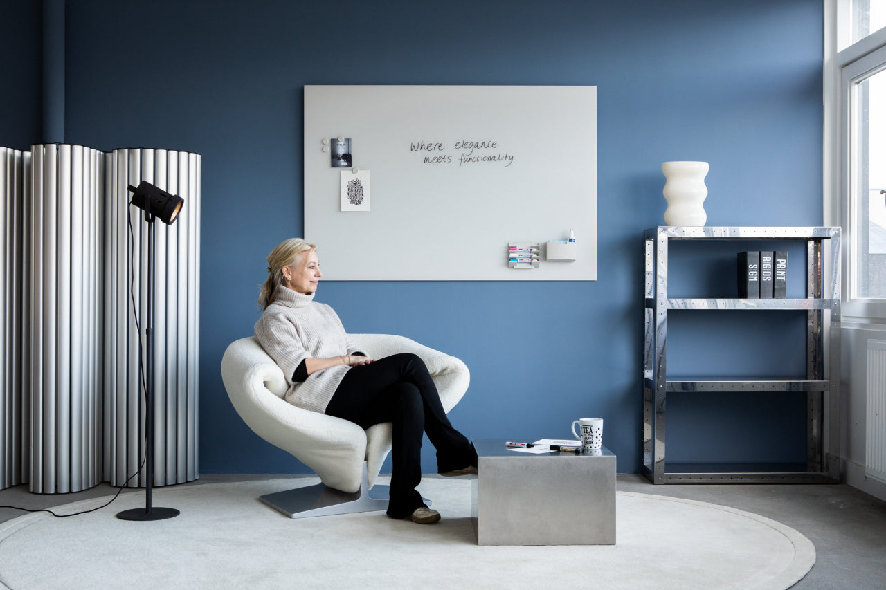 Legamaster Whiteboard – 120 × 90 cm, Glas, magnetisch, Wandmontage, inkl. 2 Magnete