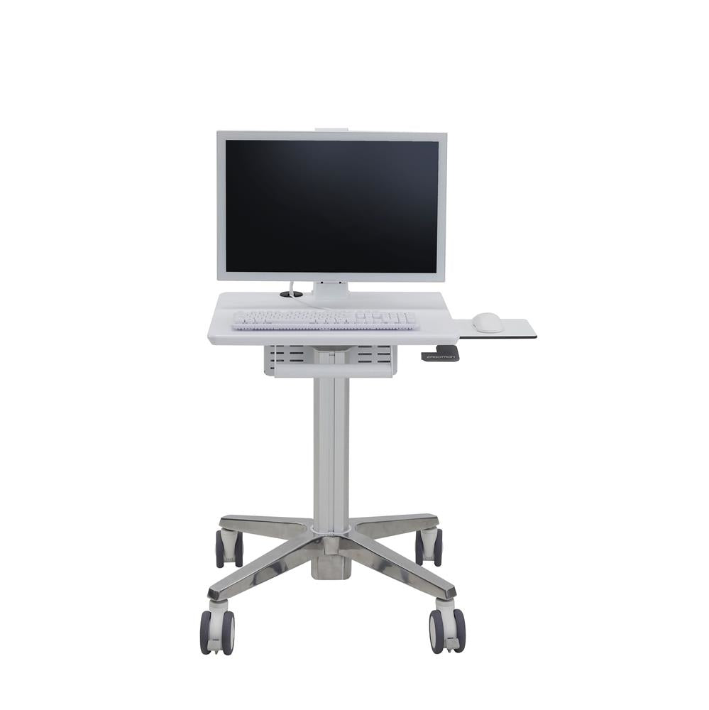 Ergotron StyleView – Monitorwagen für Monitore bis 24", höhenverstellbar 76,8–117,5 cm, weiss