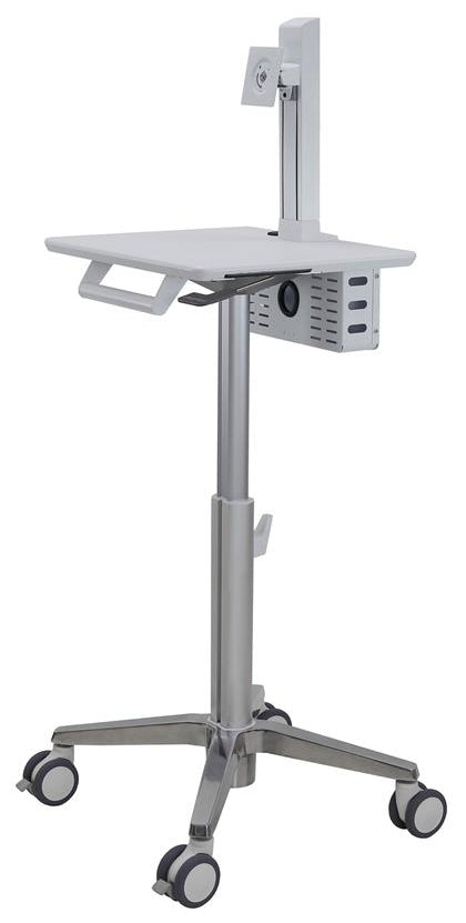 Ergotron StyleView – Monitorwagen für Monitore bis 24", höhenverstellbar 76,8–117,5 cm, 360° drehbar, weiss