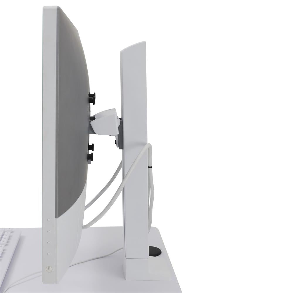 Ergotron StyleView – Monitorwagen für Monitore bis 24", höhenverstellbar 76,8–117,5 cm, 360° drehbar, weiss