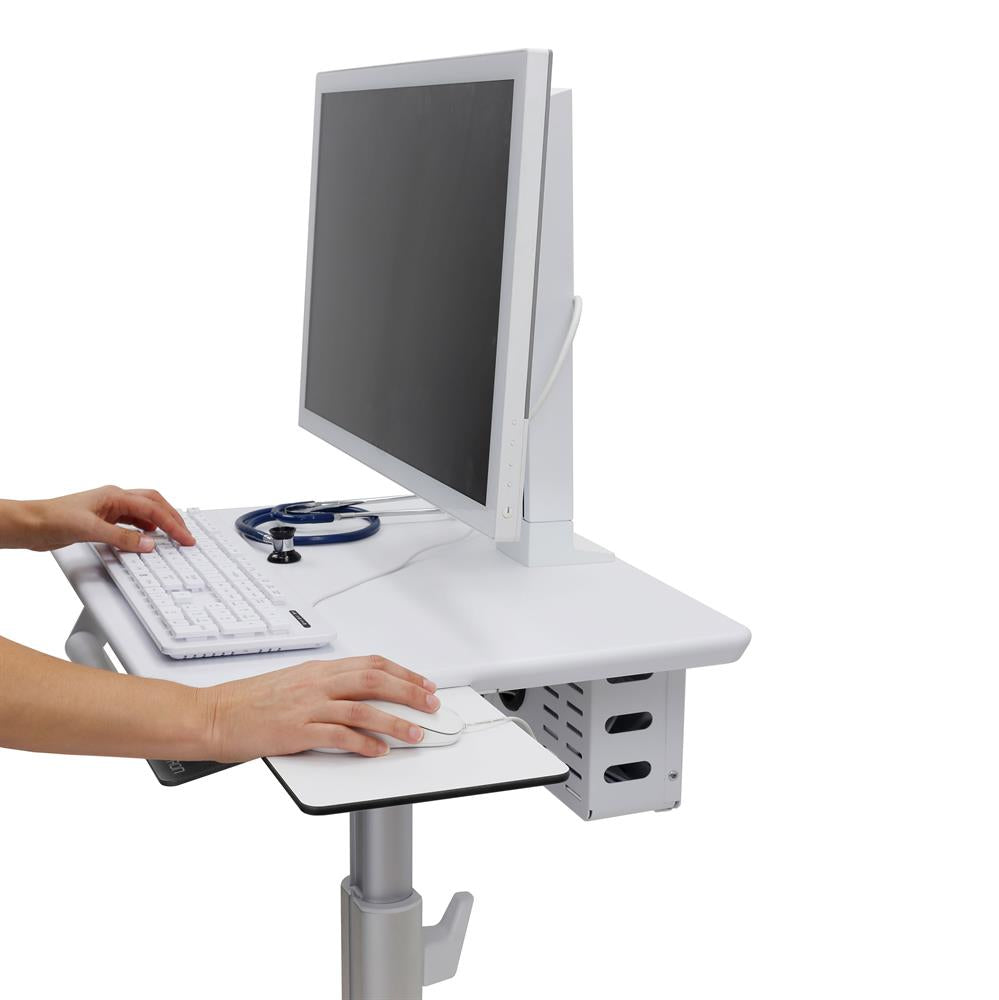 Ergotron StyleView – Monitorwagen für Monitore bis 24", höhenverstellbar 76,8–117,5 cm, weiss