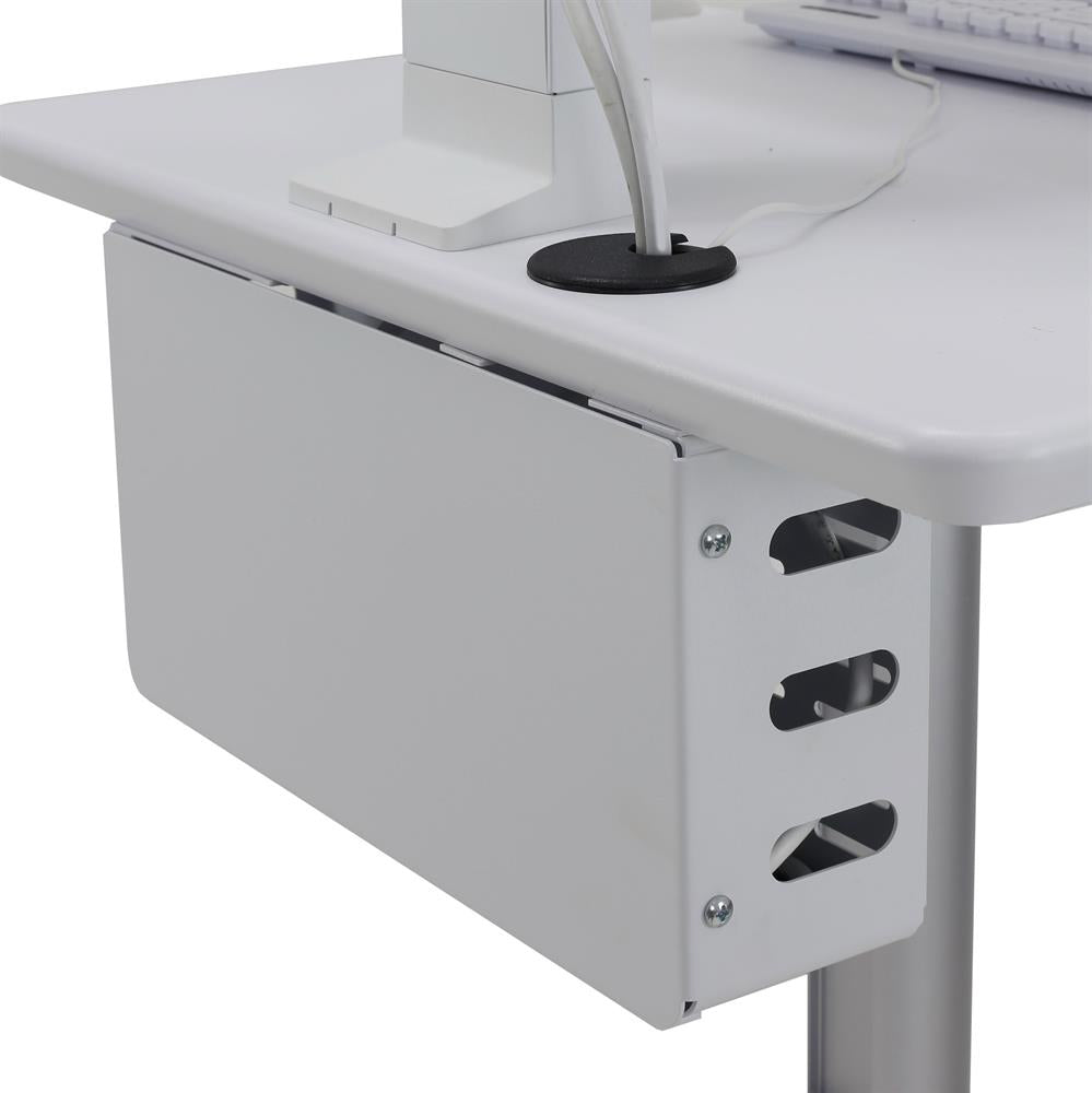 Ergotron StyleView – Monitorwagen für Monitore bis 24", höhenverstellbar 76,8–117,5 cm, 360° drehbar, weiss