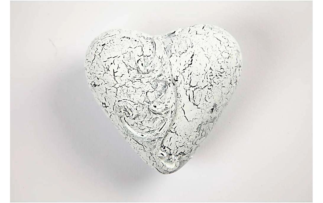 Creativ Company Styroporherz, Polystyrol, Weiss, 11,5 × 11 × 5 cm, 25 Stk., 54356