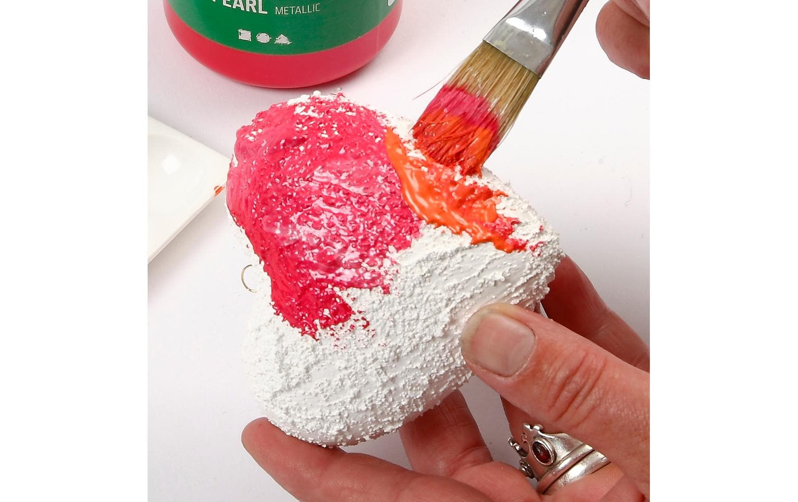 Creativ Company Styroporherz, Polystyrol, Weiss, 8 × 8 × 4,5 cm, 50 Stk.