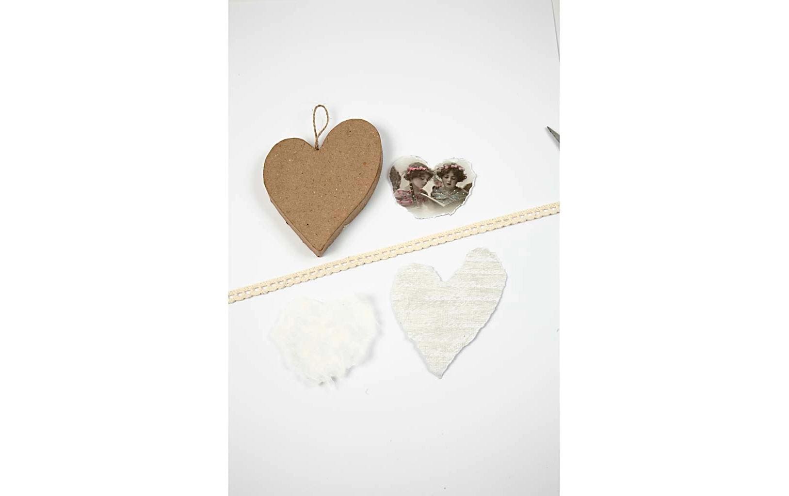 Creativ Company Bastelform – Herz – Pappe – 125 mm – Natur