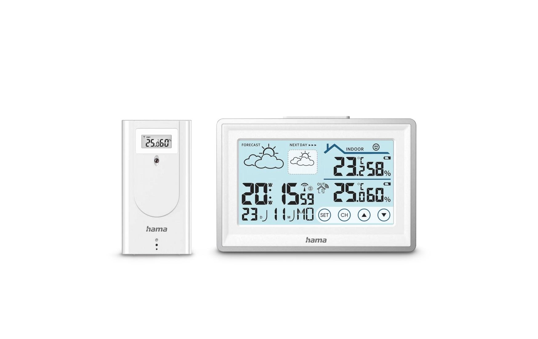 Hama Bahamas Temperatur-/Feuchtesensor – Kabellos, −20–60 °C, 20–95 %, Innen/Aussen